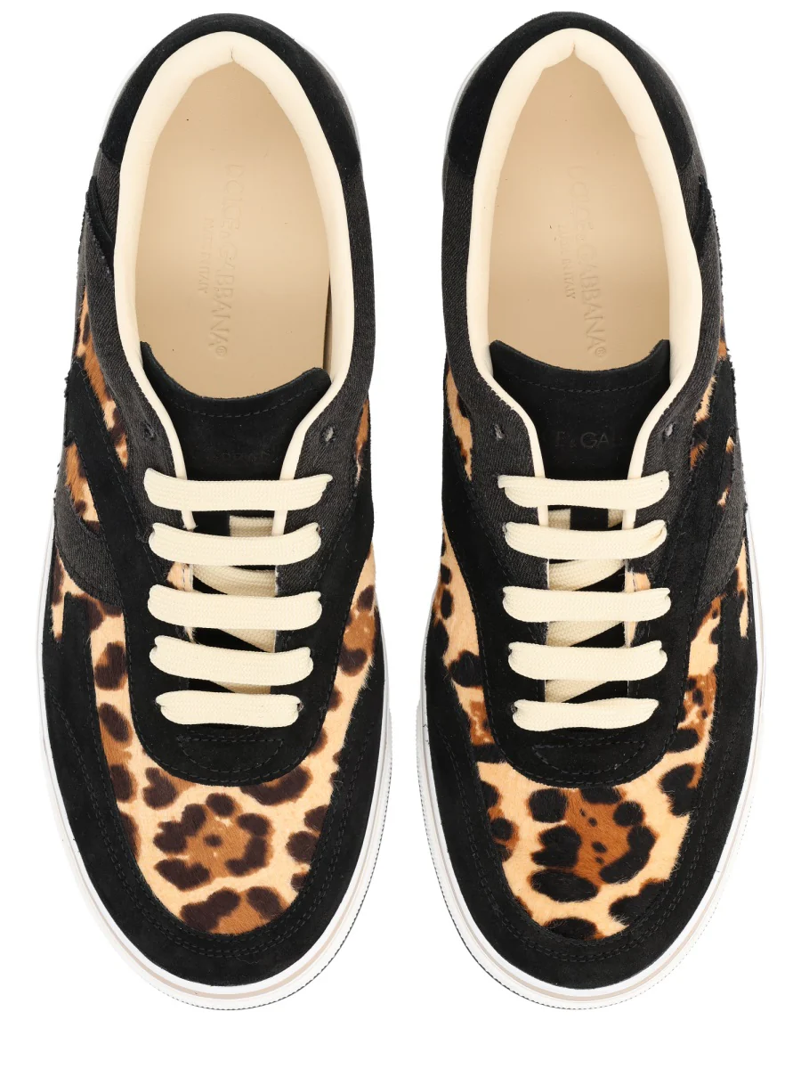 DOLCE & GABBANA Cheetah-Print Clear-Sole High-Top Sneakers - Image 5