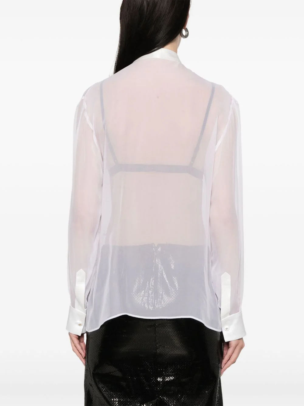 DOLCE & GABBANA Chiffon Pussy-bow Shirt for Women - Image 2