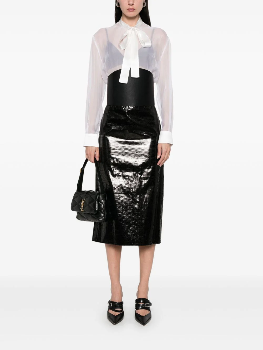 DOLCE & GABBANA Chiffon Pussy-bow Shirt for Women - Image 5