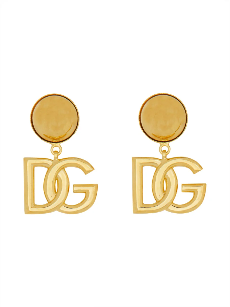 DOLCE & GABBANA Clip-on Earrings with DG Logo - Image 6