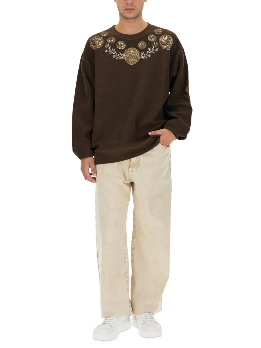 DOLCE & GABBANA Coins Print Logo Sweatshirt - Image 2