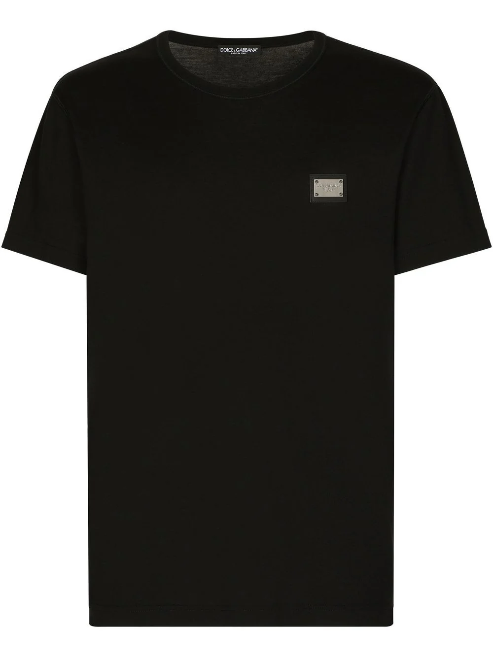 Dolce & Gabbana Cotton T-shirt with Branded Tag - Image 6