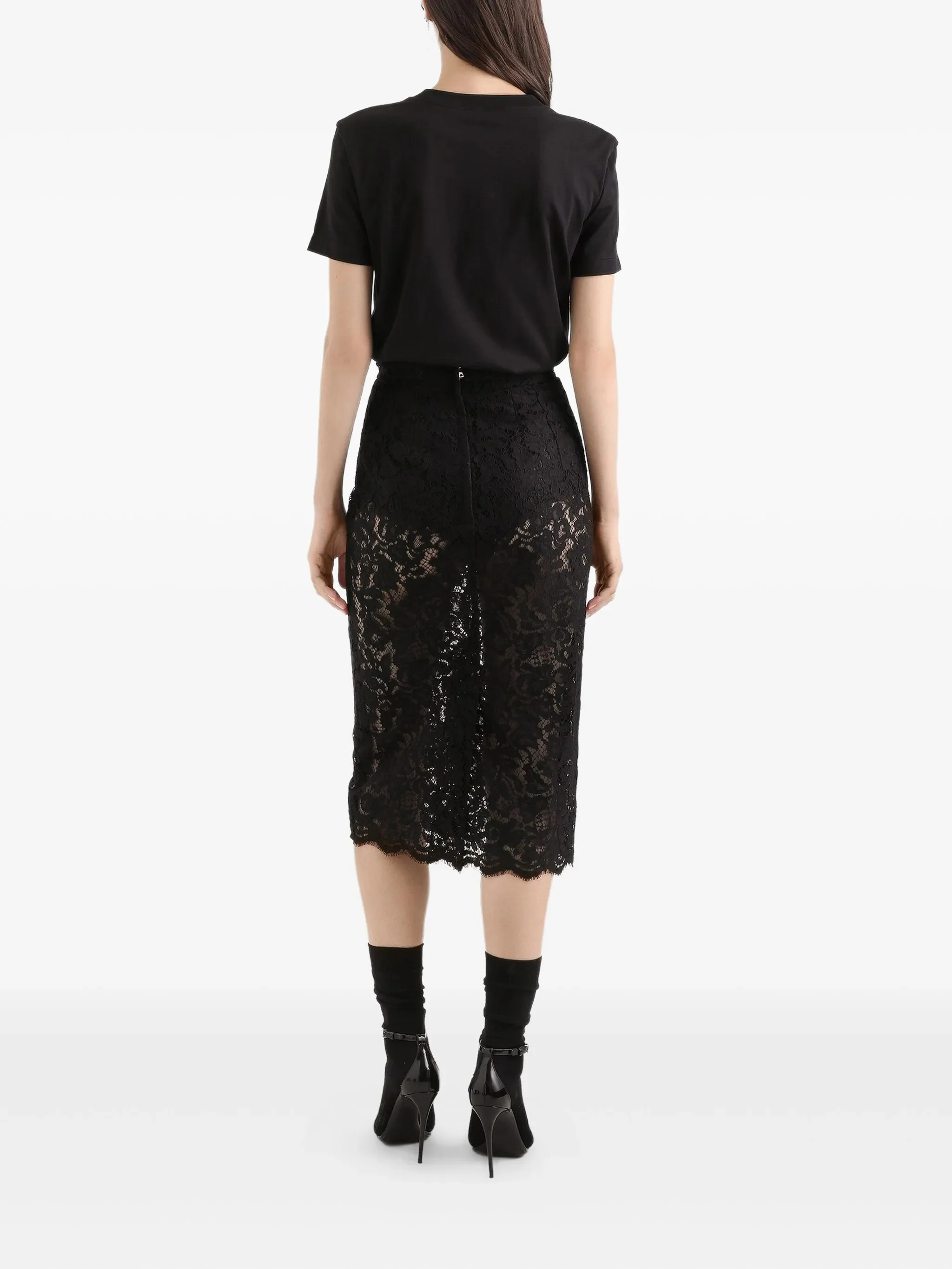 Dolce & Gabbana Embroidered Logo Relaxed Fit T-Shirt Size 40 - Image 3