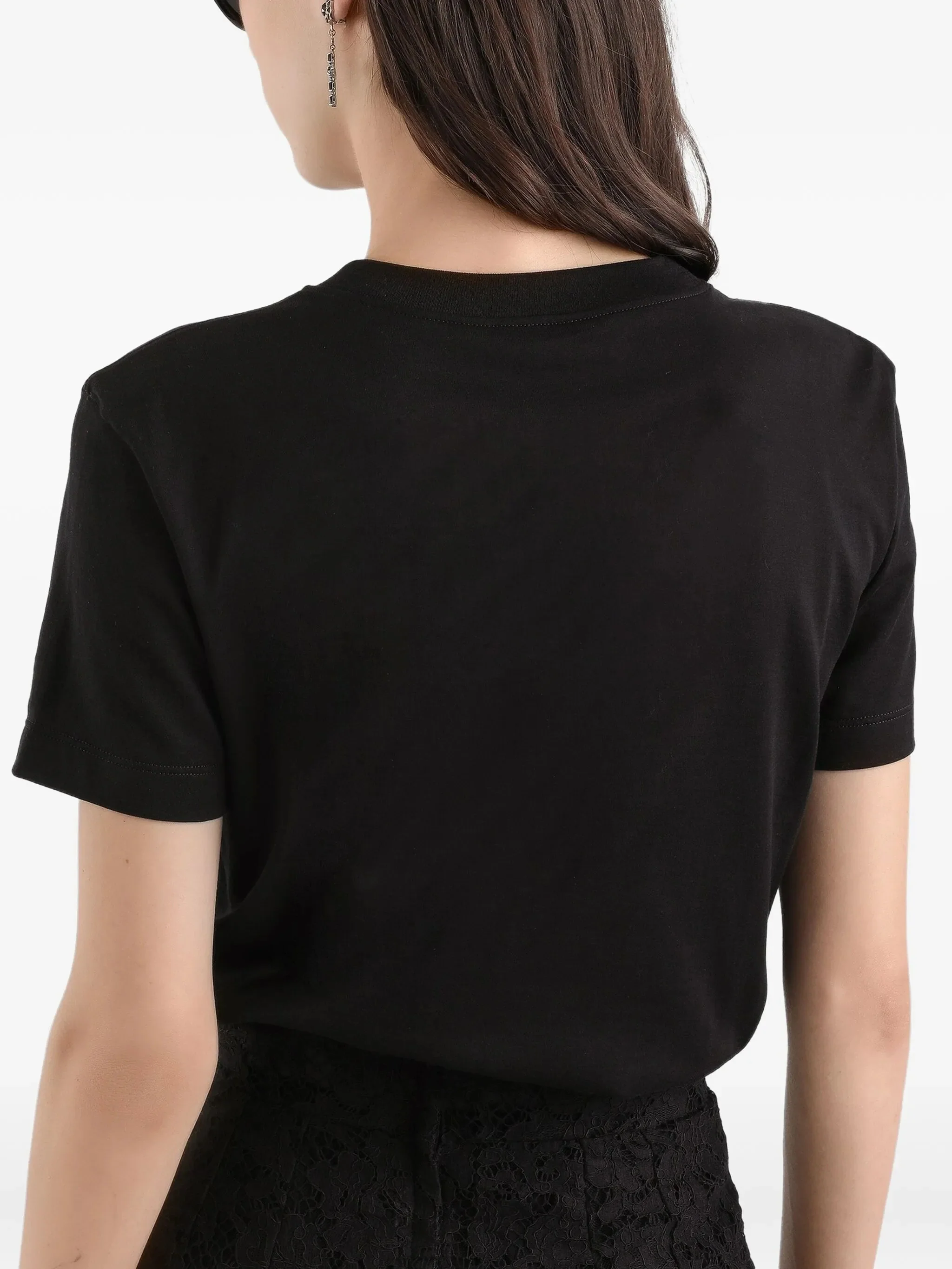 Dolce & Gabbana Embroidered Logo Relaxed Fit T-Shirt Size 40 - Image 4