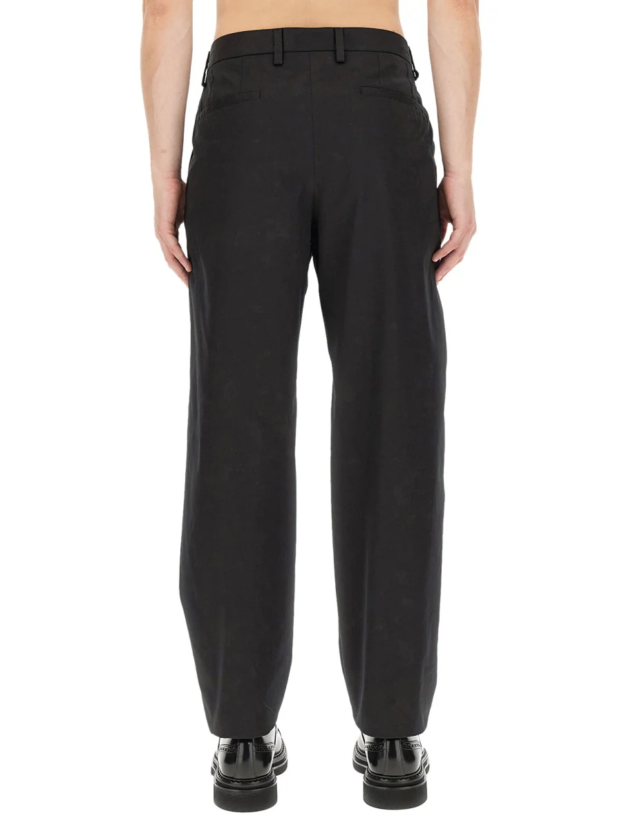 DOLCE & GABBANA Gabardine Cotton Coin Detail Trousers - Image 3