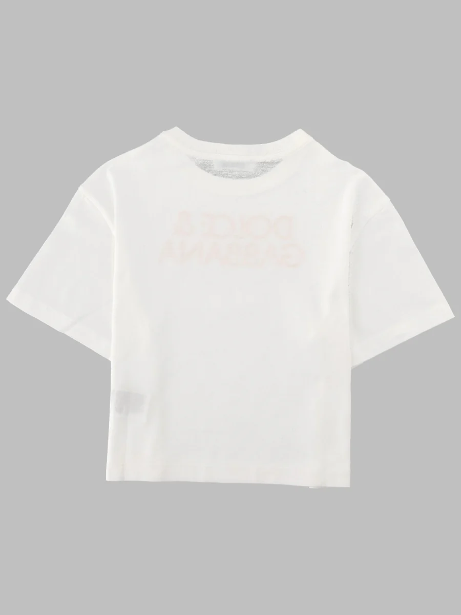 Dolce & Gabbana Girls 100% Cotton Short-Sleeve T-Shirt - Image 2