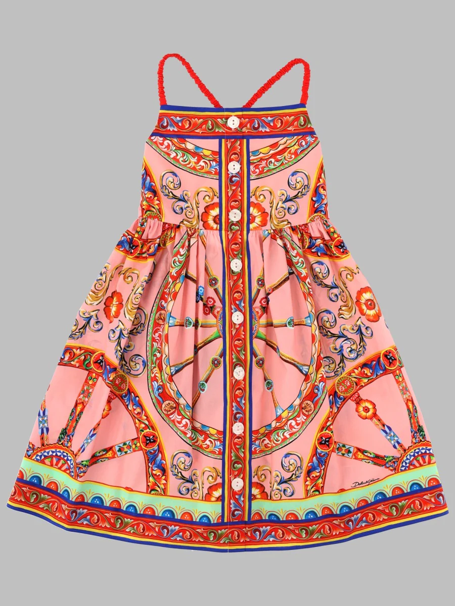 Dolce & Gabbana Girls' Sleeveless 100% Cotton Gown - Image 2