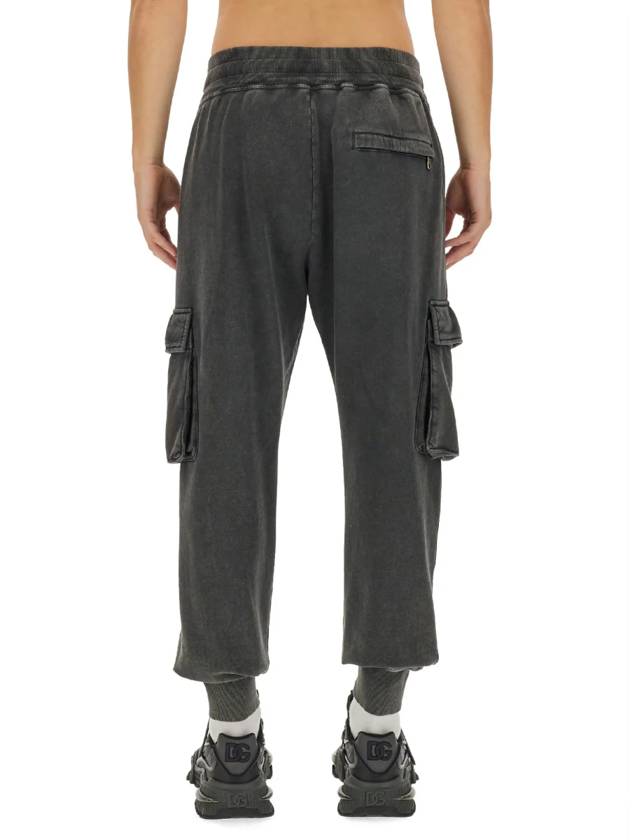 DOLCE & GABBANA Logo Cotton Trousers - Image 3