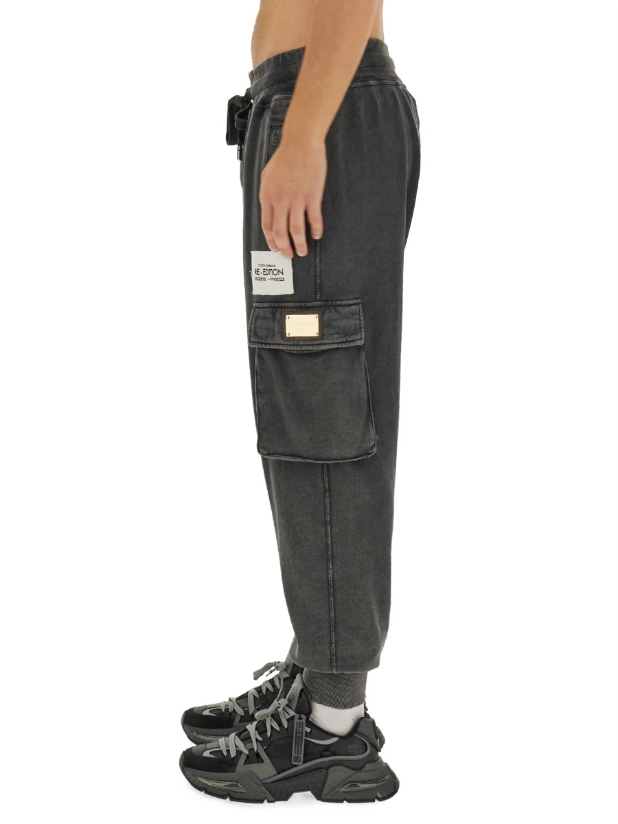 DOLCE & GABBANA Logo Cotton Trousers - Image 4