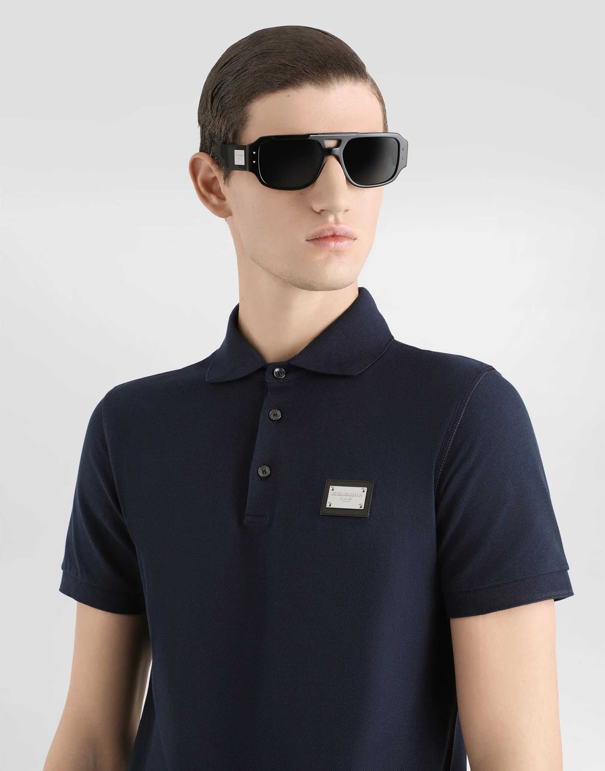 Dolce & Gabbana Men's Classic Cotton Polo Shirt with Front Buttons - Image 4