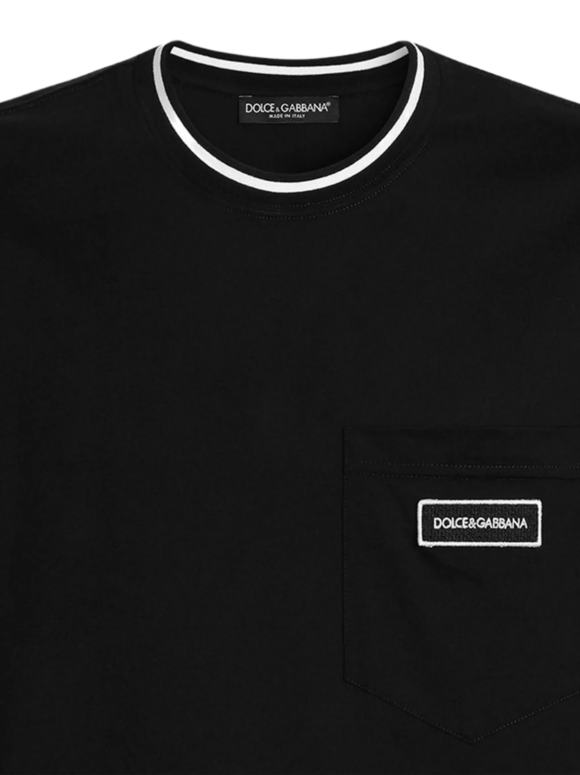 Dolce & Gabbana Men's Designer Cotton Logo T-Shirt - Image 2