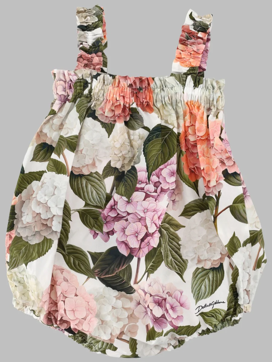 Dolce & Gabbana Mini Cotton Jumpsuit for Baby Girls - Image 2