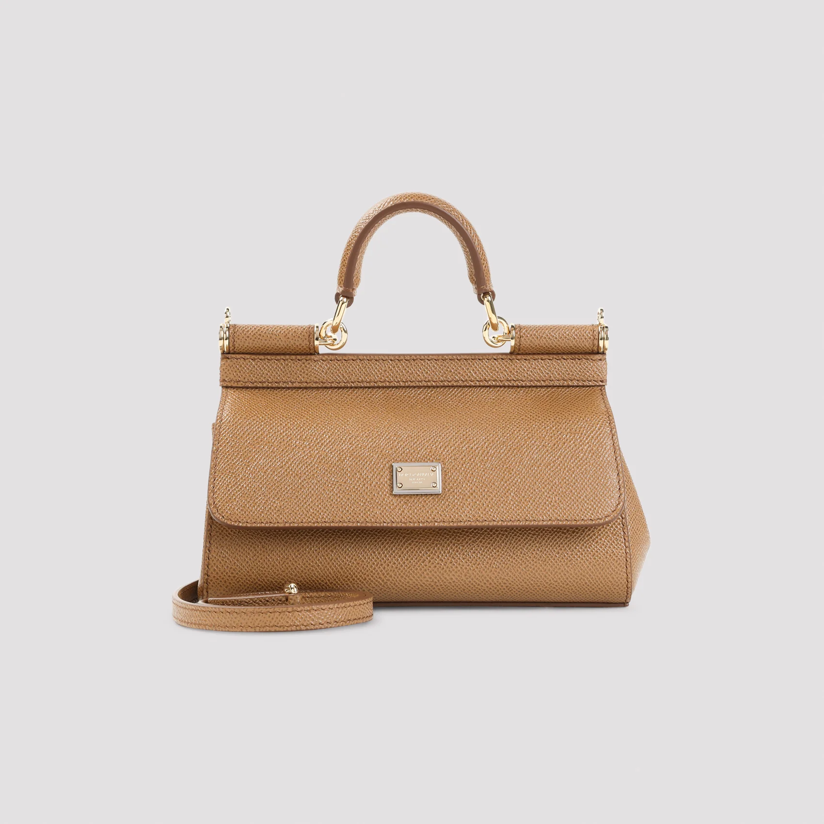 Dolce & Gabbana Mini Sicily Top Handle Bag with Calf Leather - Image 3