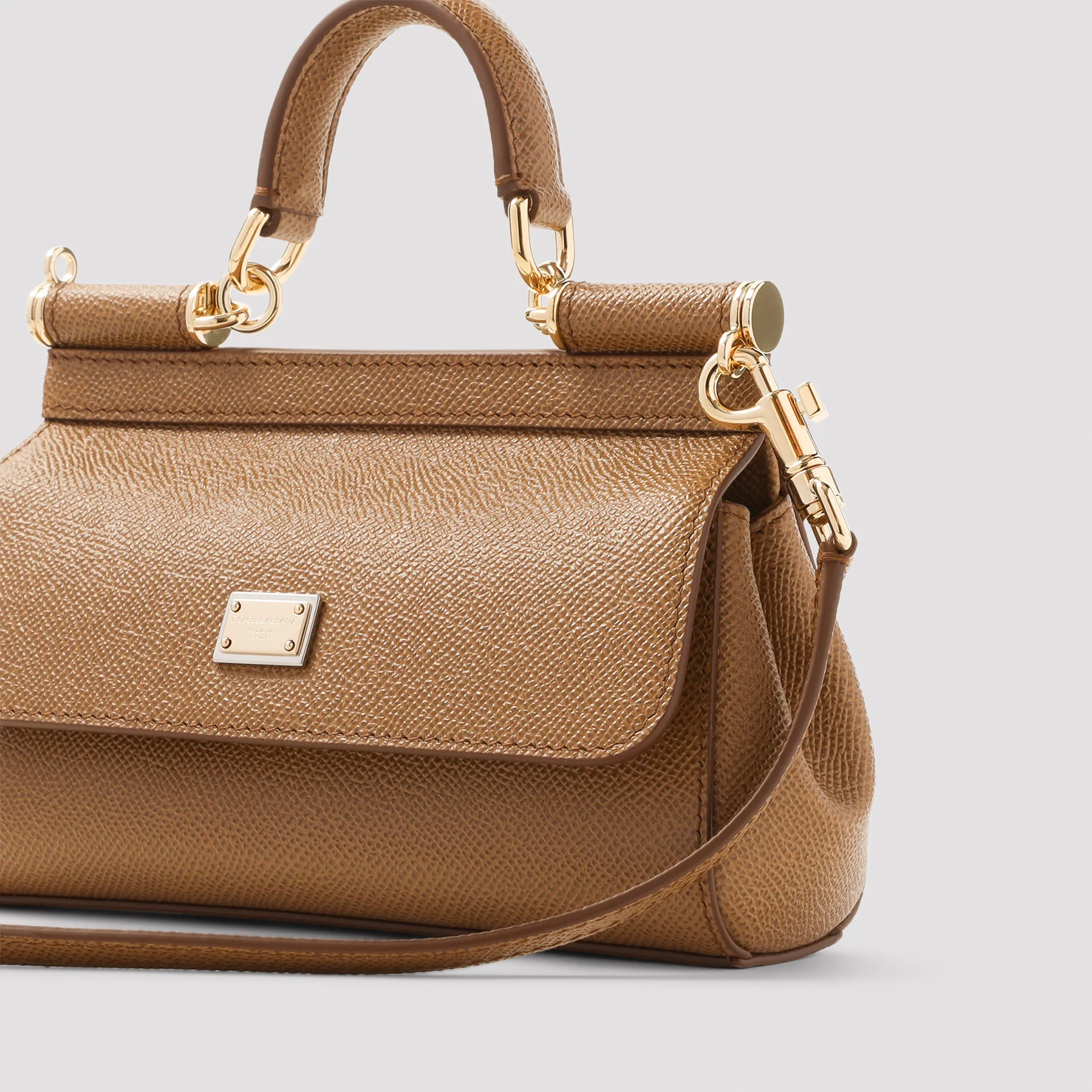 Dolce & Gabbana Mini Sicily Top Handle Bag with Calf Leather - Image 5