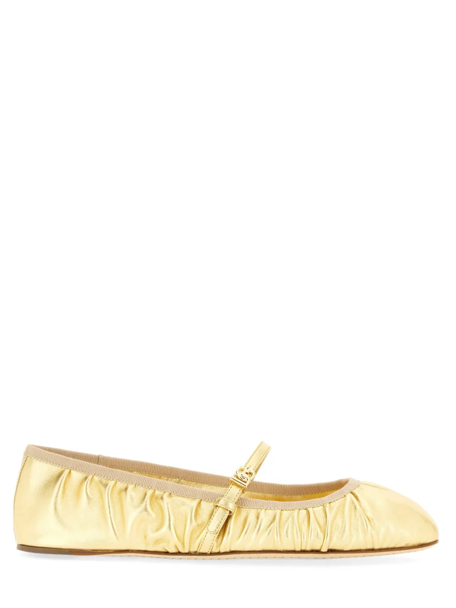DOLCE & GABBANA Mordoré Nappa Ballerina