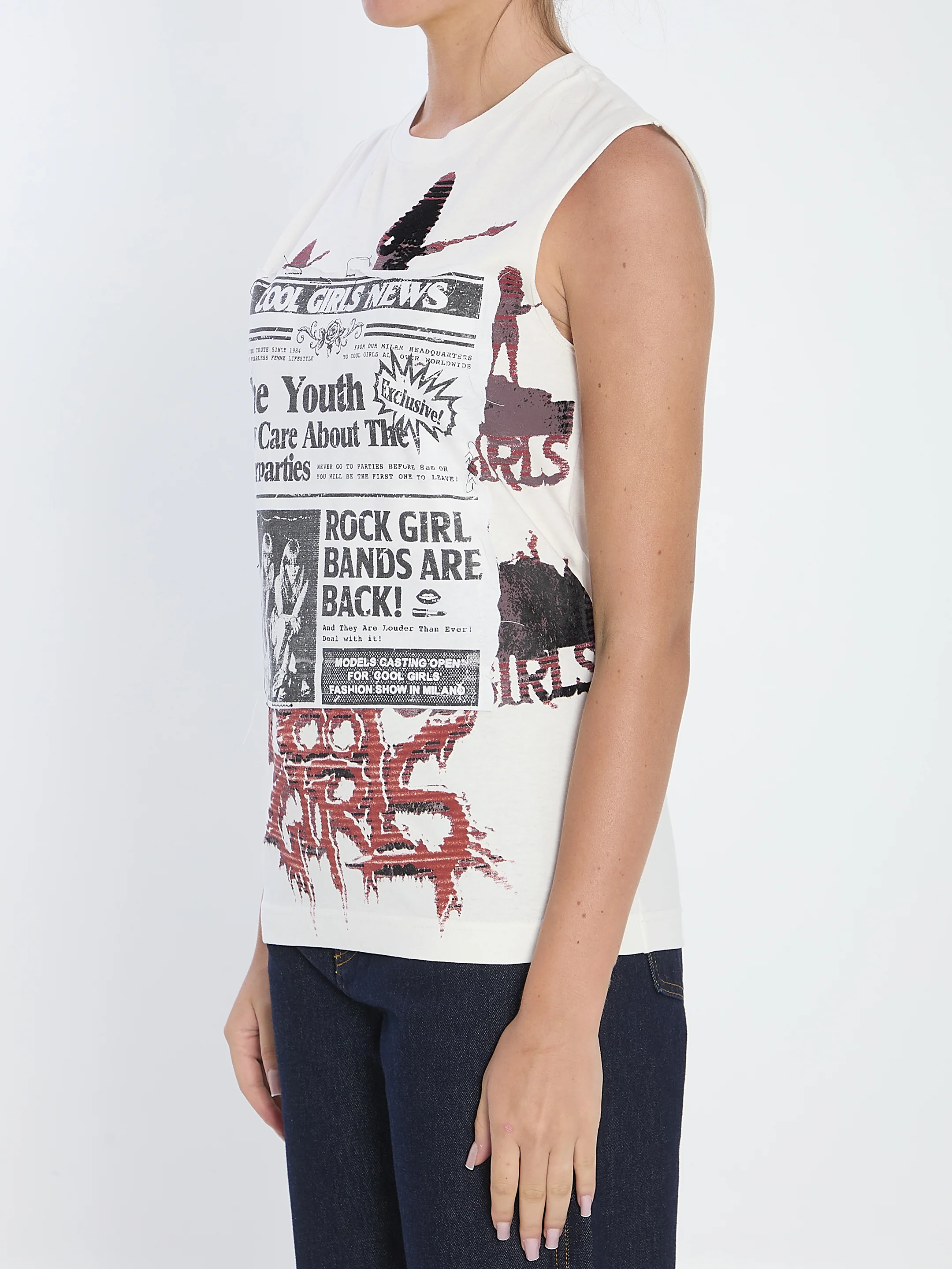 DOLCE & GABBANA Printed Jersey Top - Image 5