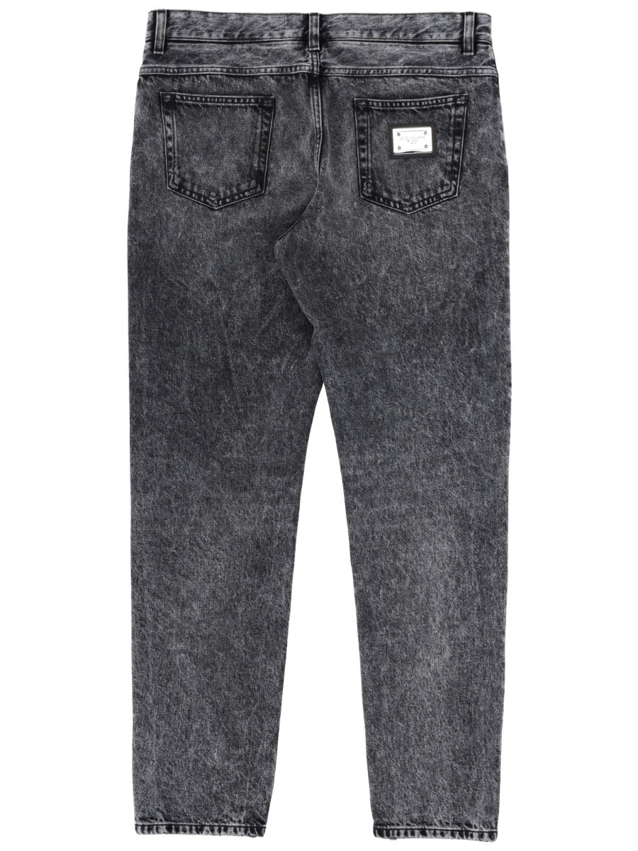 DOLCE & GABBANA Regular Cotton Jeans - Image 2