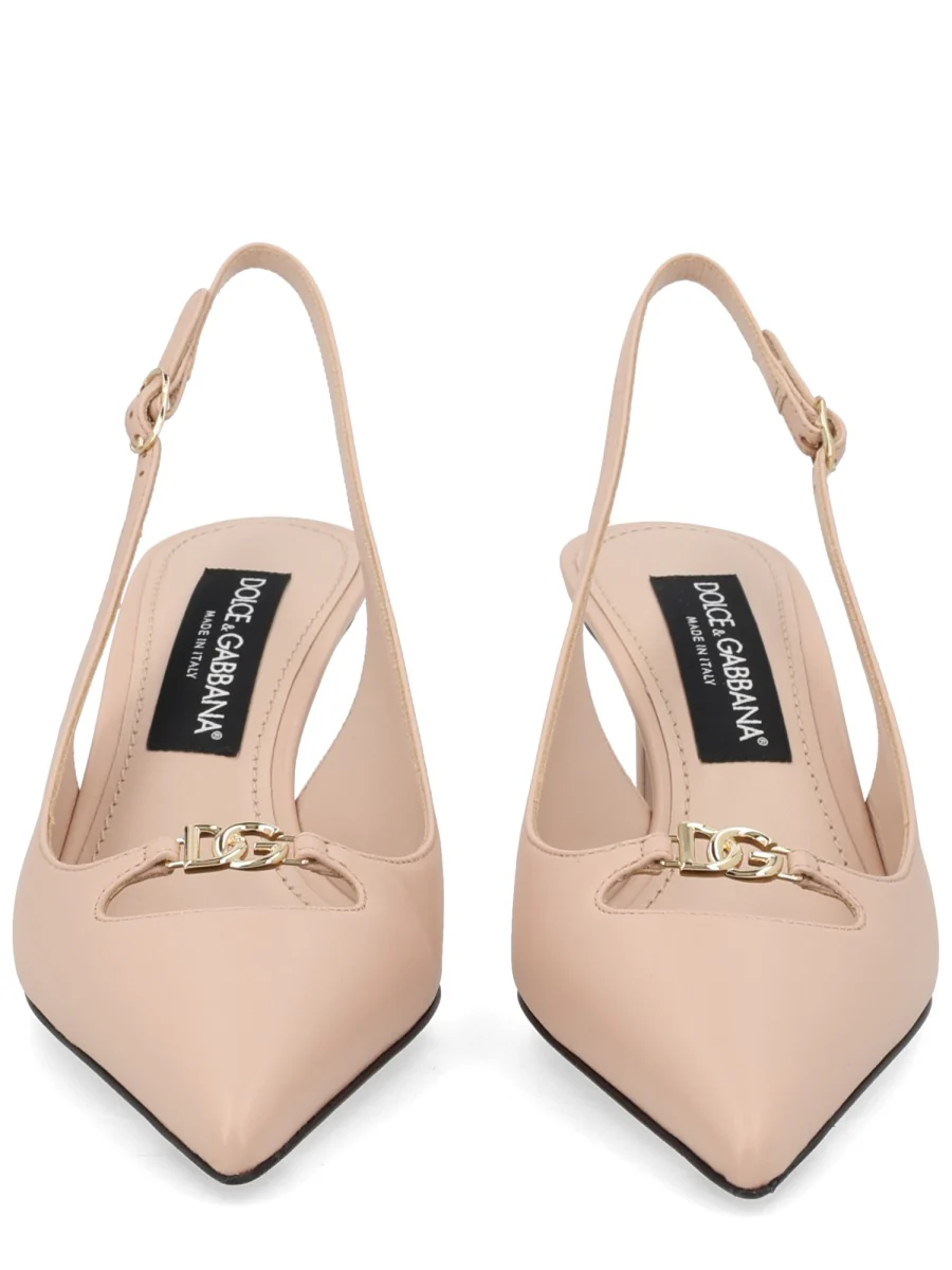 DOLCE & GABBANA Silk-effect Nappa Leather Slingback - Image 3