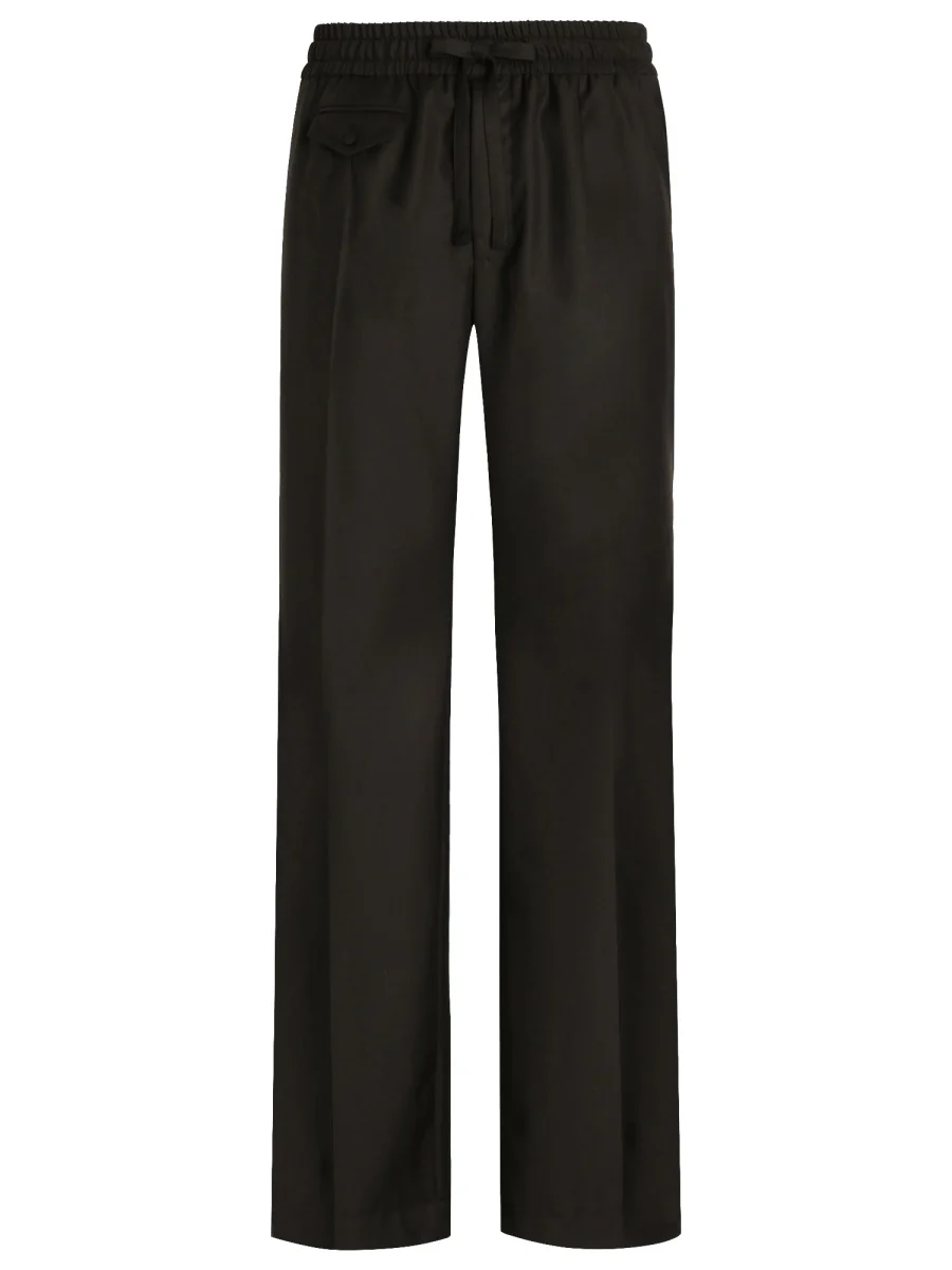 DOLCE & GABBANA Wool Twill Jogging Trousers for Men