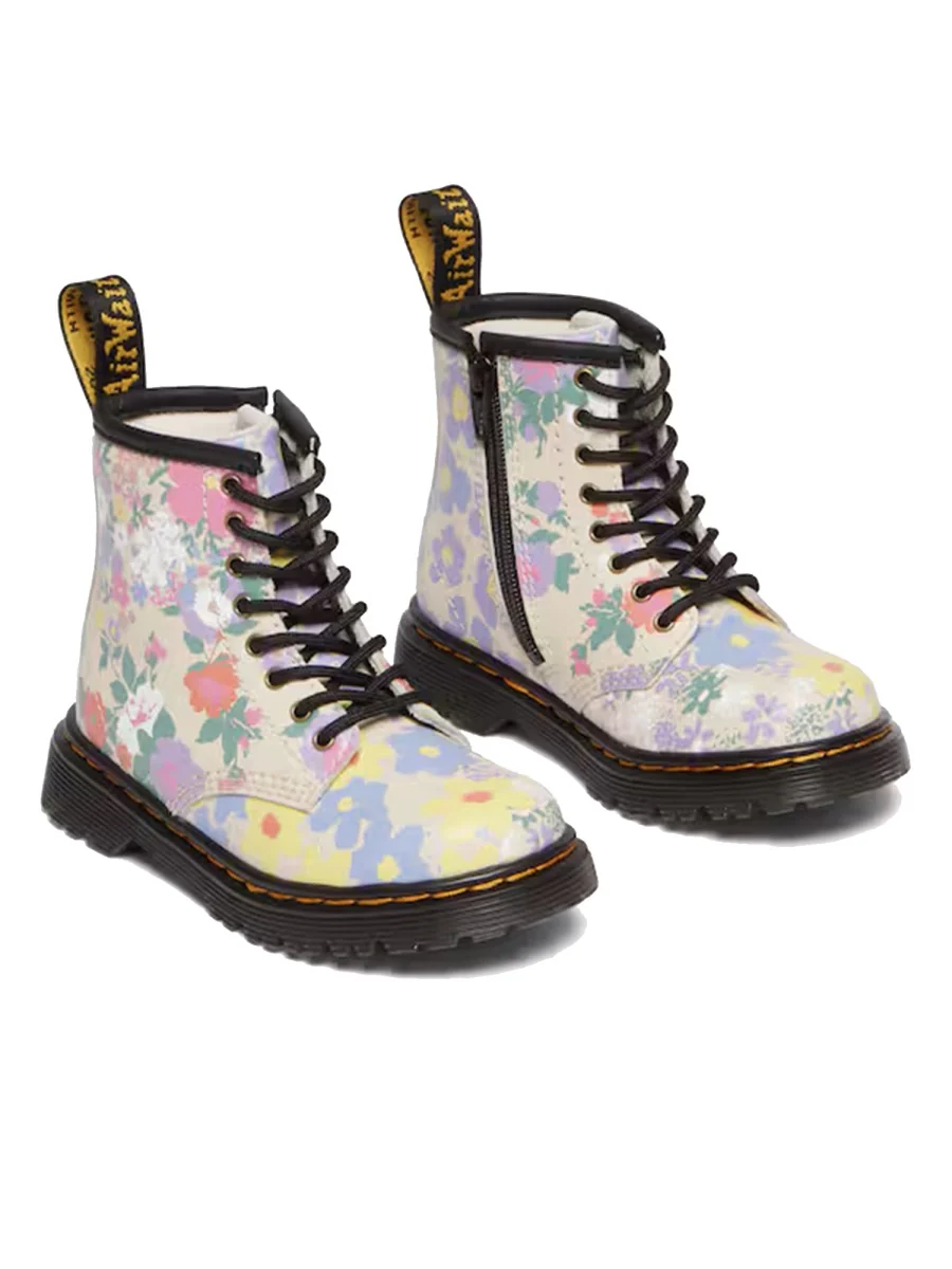 Dr. Martens Mini Floral Mash Up Leather Boots - Image 5