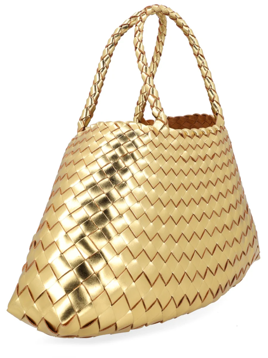DRAGON DIFFUSION Santa Croce Handbag with Two Top Handles and Interwoven Design in Leather Woman - Image 2