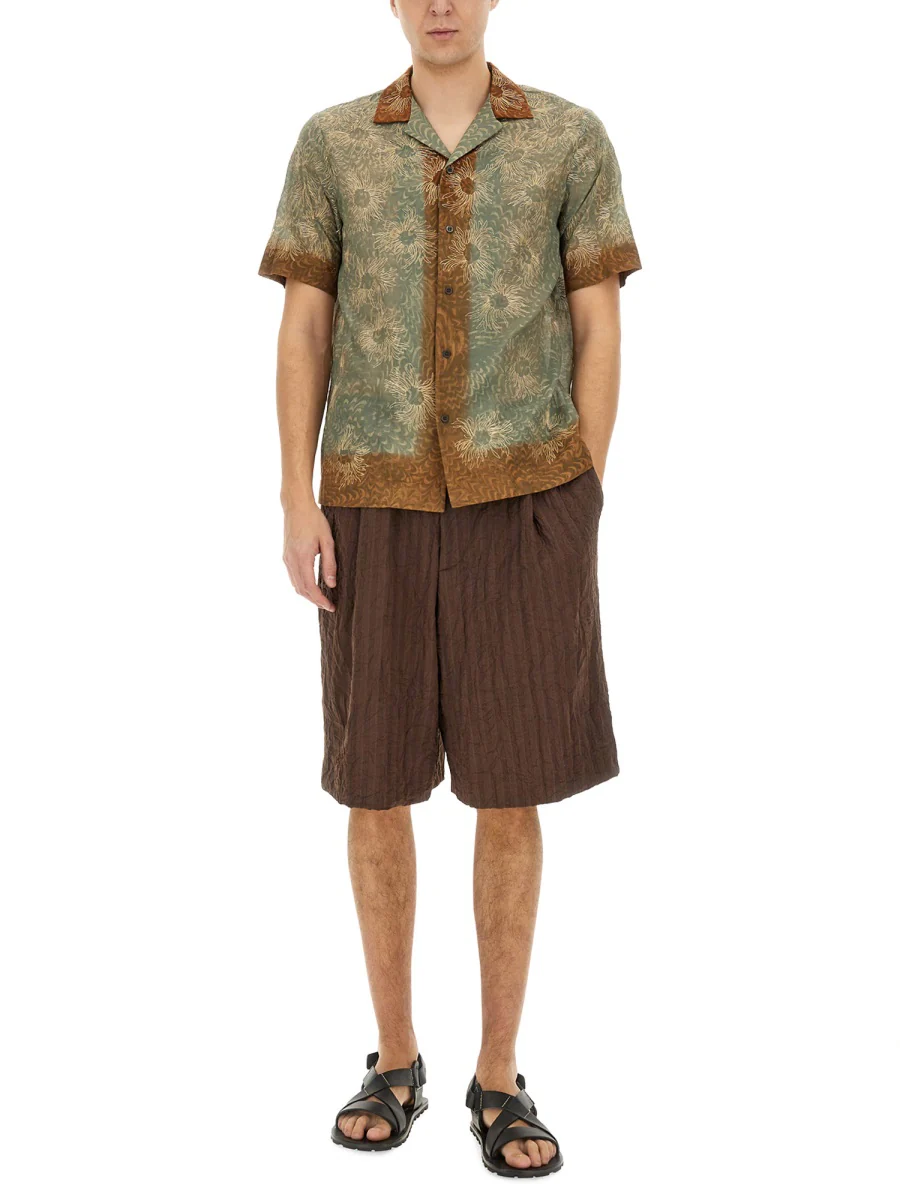 DRIES VAN NOTEN COTTON BOXY FIT SHIRT with PRINT and EMBROIDERY - Image 2