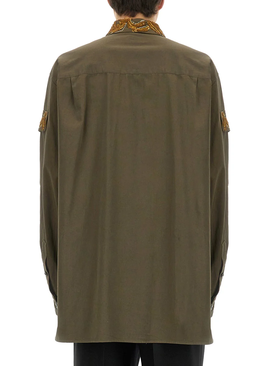 DRIES VAN NOTEN Embroidered Cotton Shirt - Image 3