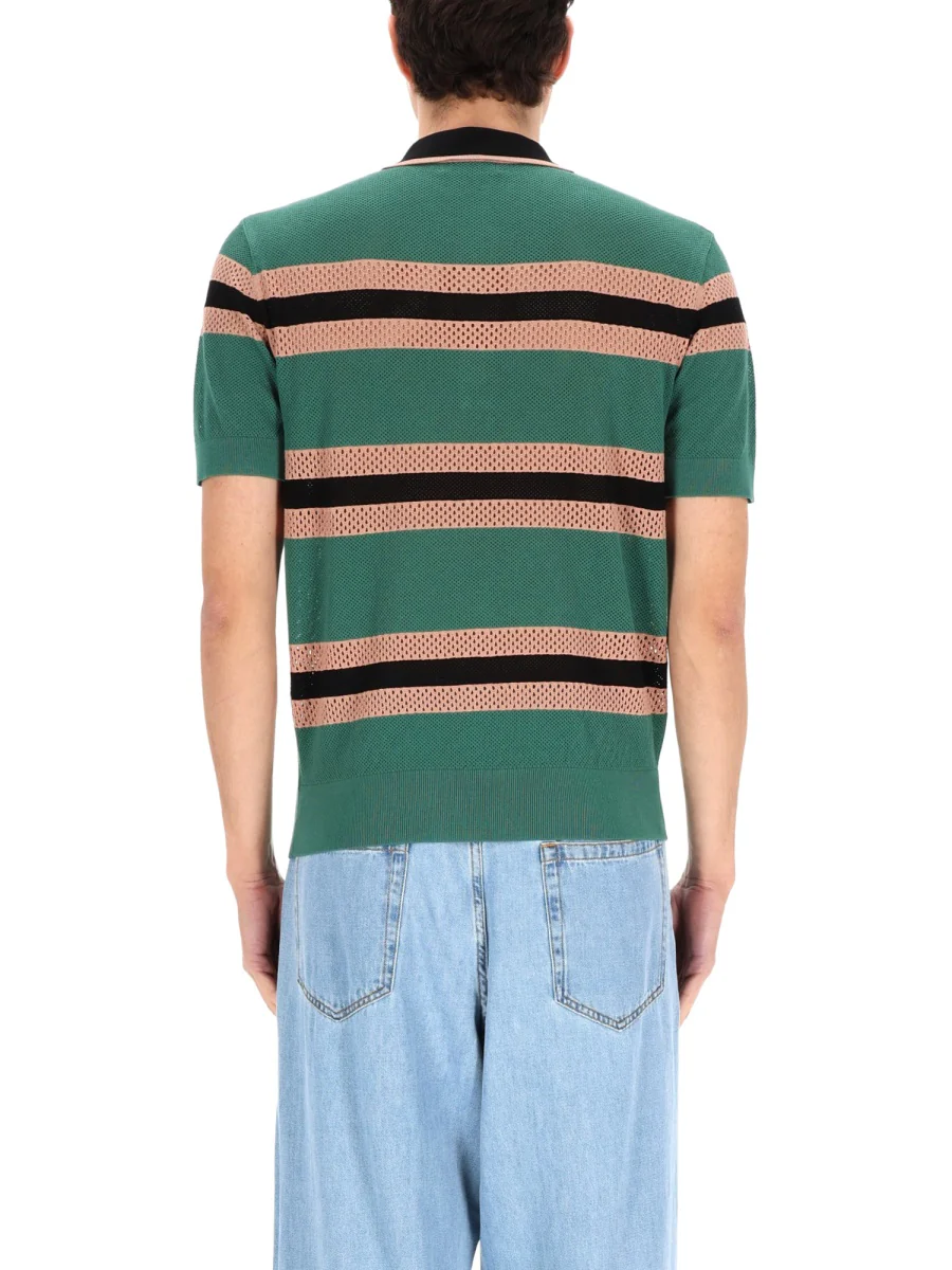DRIES VAN NOTEN Mesh Polo Shirt - Image 3