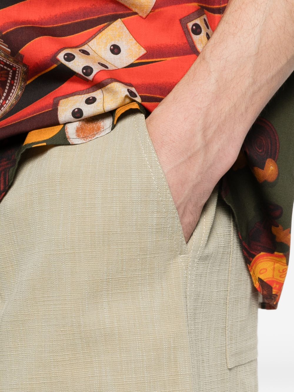 DROLE DE MONSIEUR Cotton Elasticated Waist Shorts - Image 4