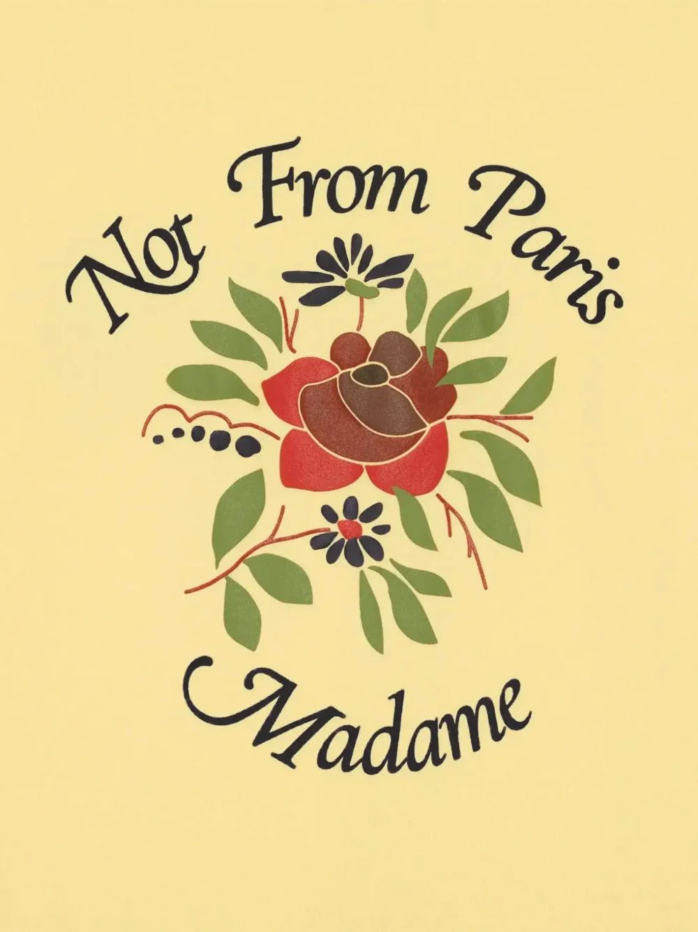 Drole De Monsieur Floral Print Round Neck Short Sleeve T-Shirt - Limited Edition