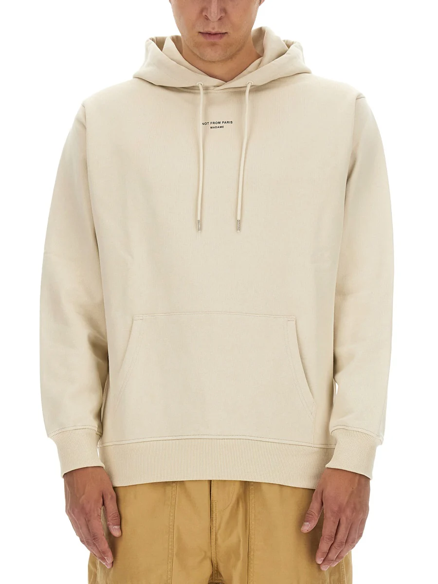 DRÔLE DE MONSIEUR Mastic Cotton Slogan Hoodie