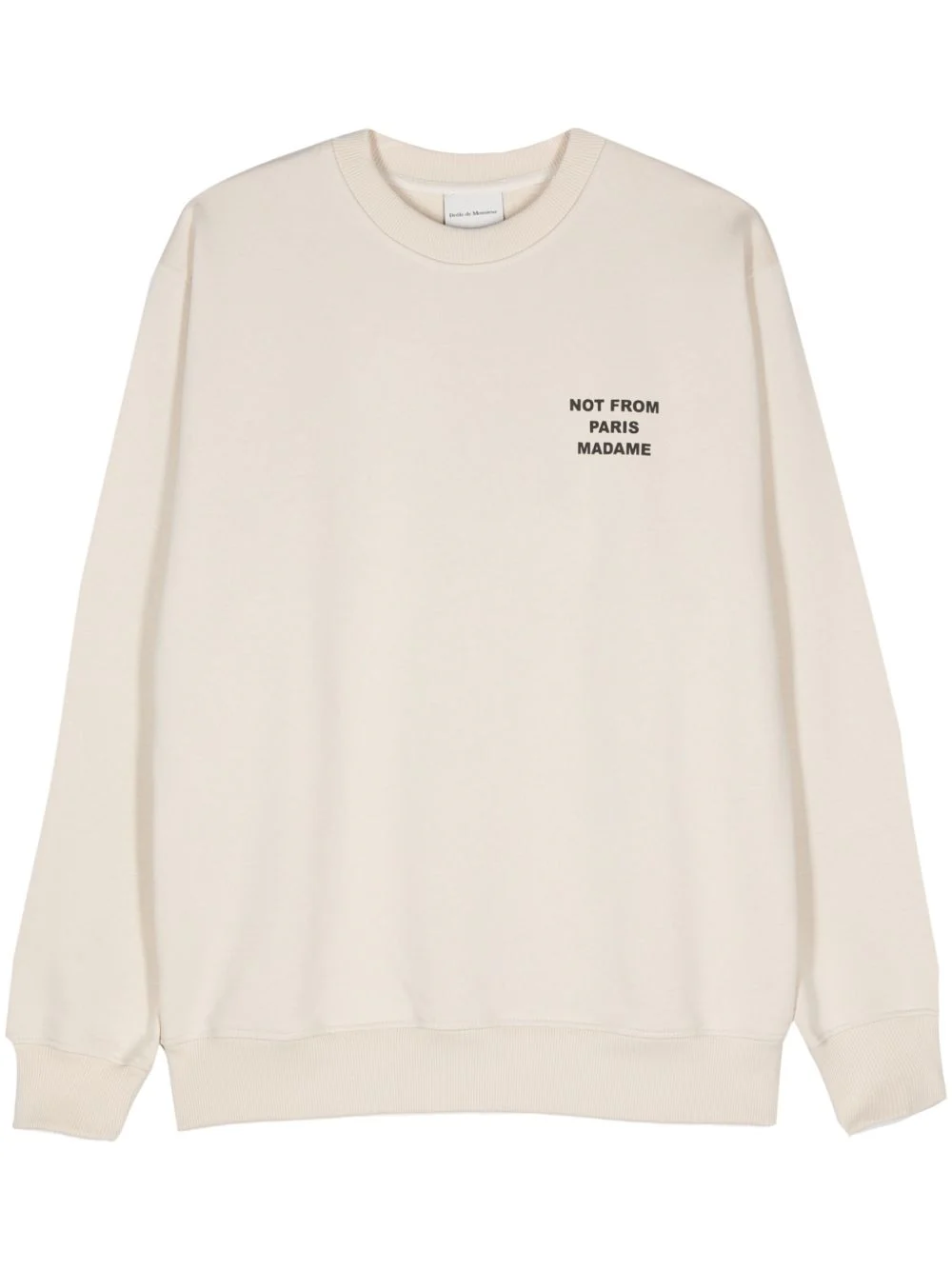 Drole De Monsieur Ribbed Cuff Sweater with Crew Neck for Men - Size Standard