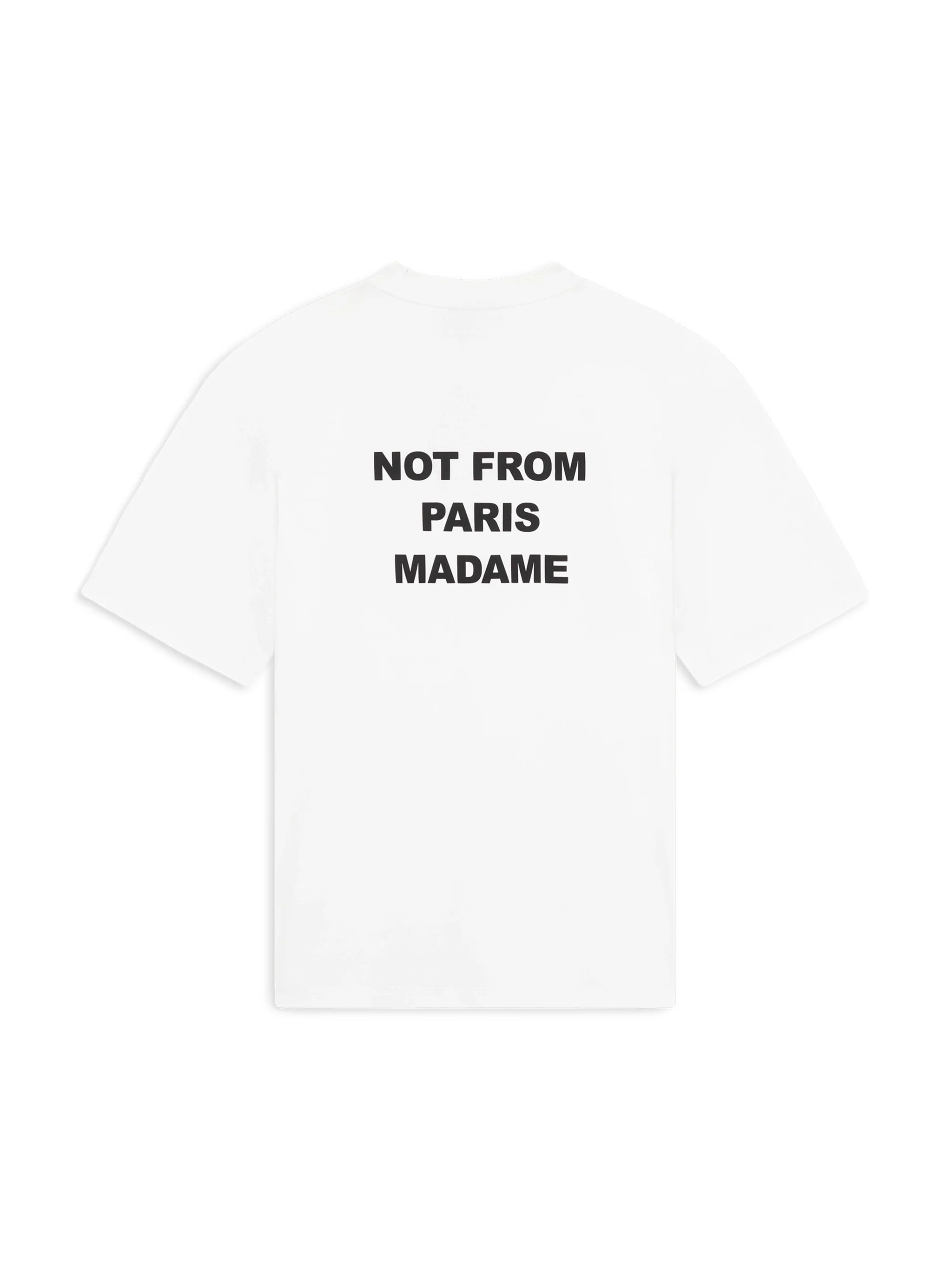Drole De Monsieur Ribbed Neckline T-Shirt with Contrasting Slogans - Size M - Image 4