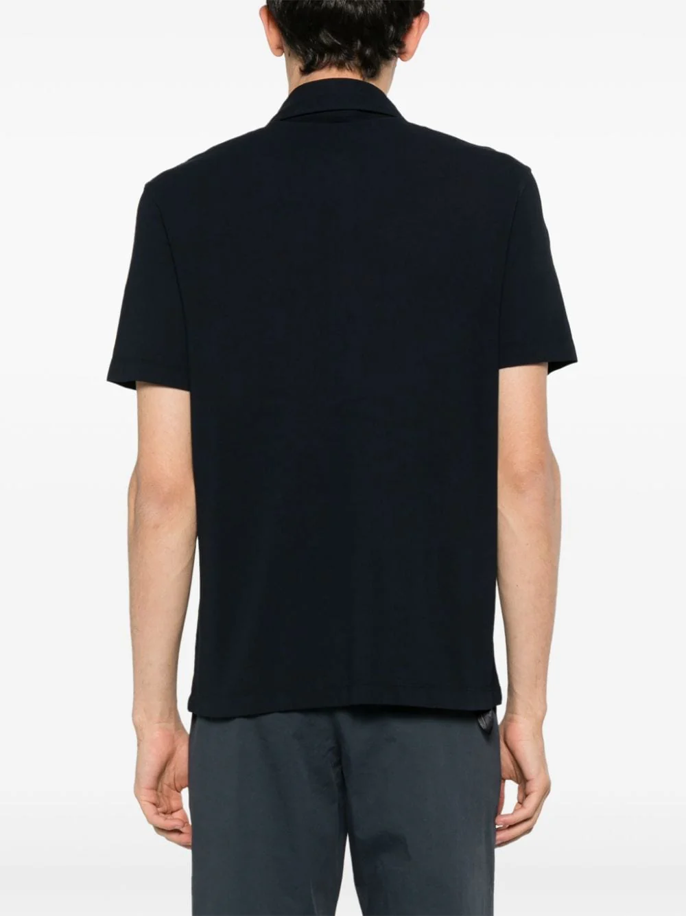 Drumohr Men's Cotton Jersey Mini Logo Tag Short Sleeve T-Shirt with Straight Hem - Image 3
