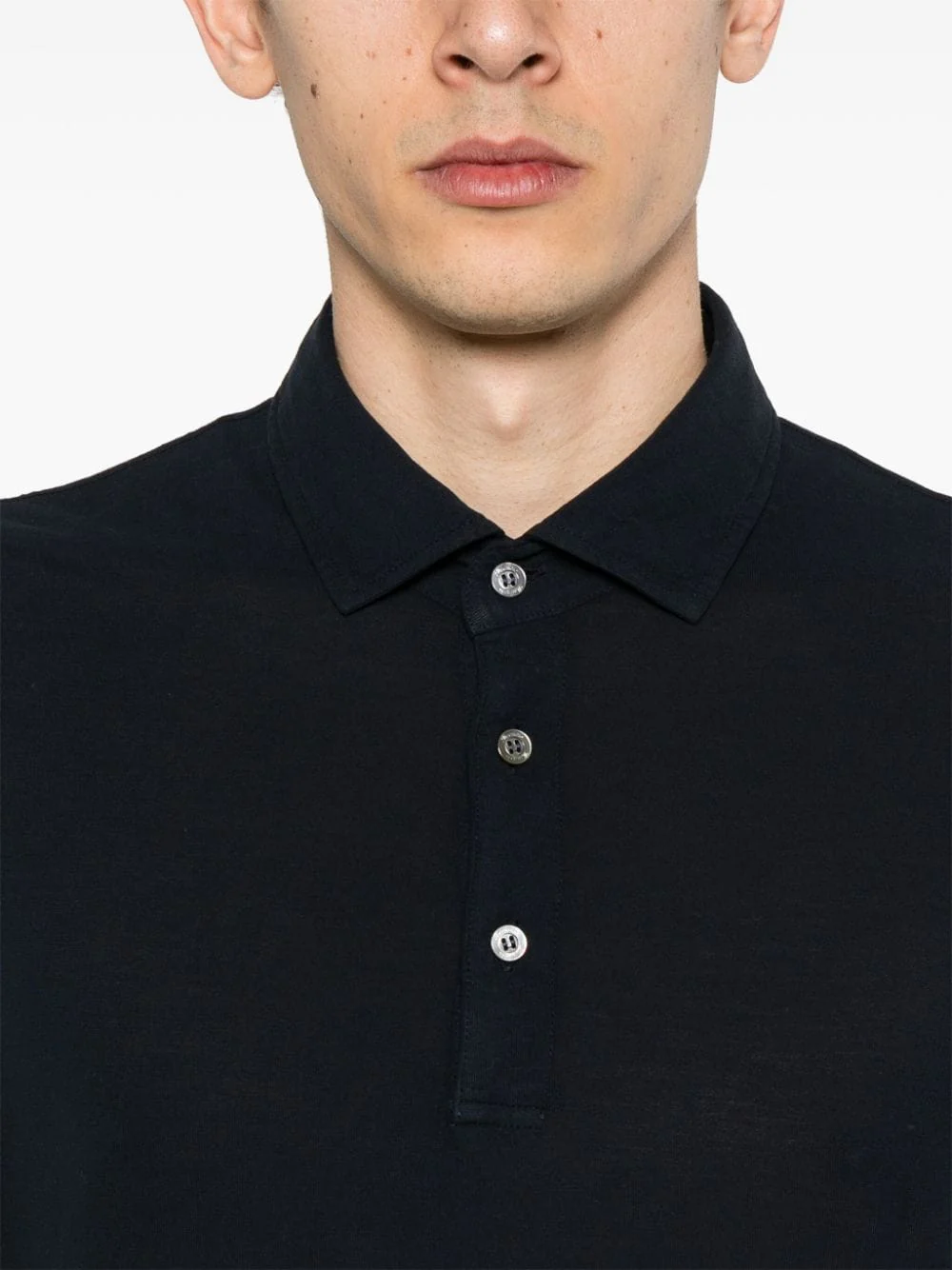 Drumohr Men's Cotton Jersey Mini Logo Tag Short Sleeve T-Shirt with Straight Hem - Image 4