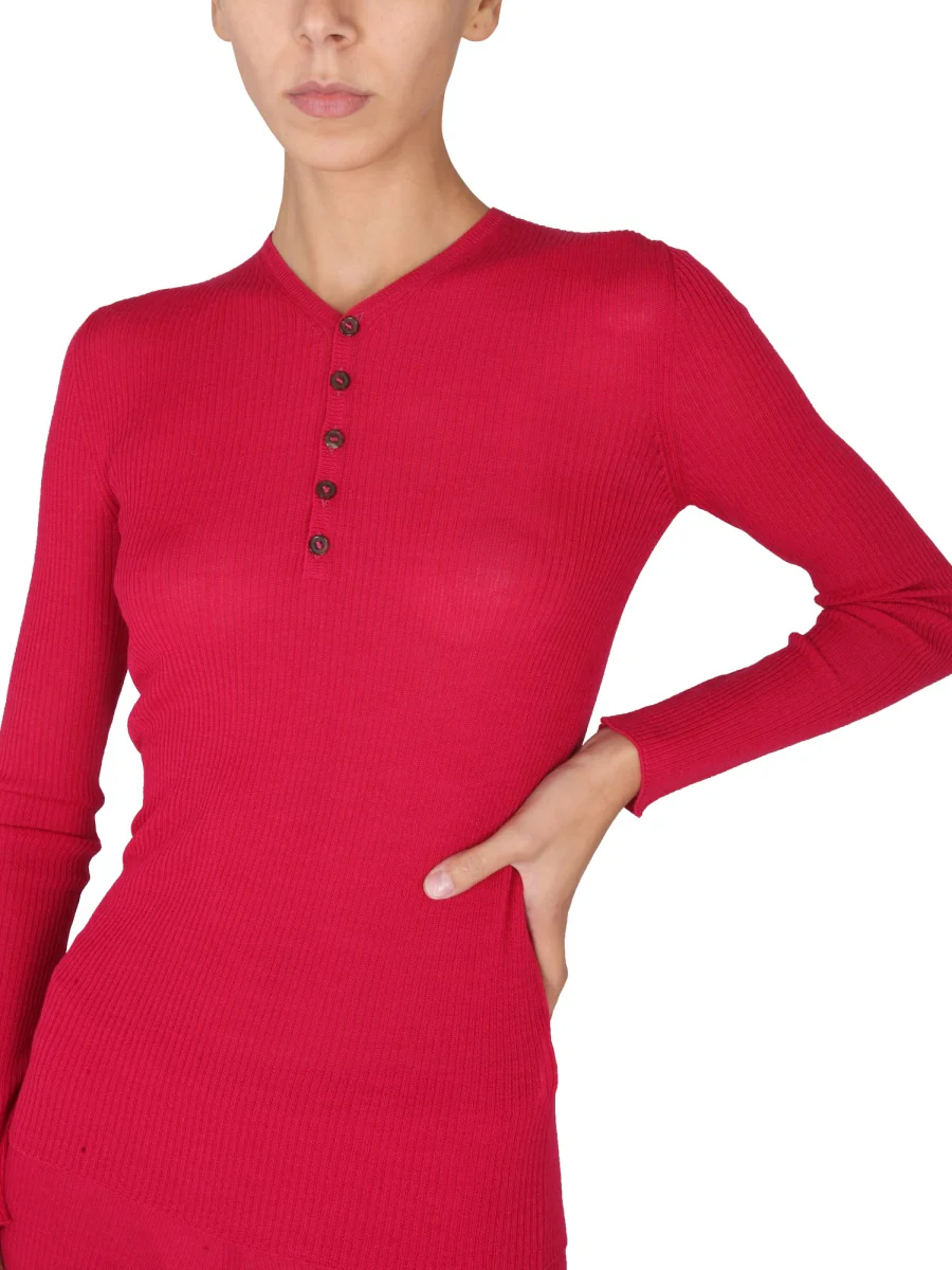 DSQUARED Button Ribbed Sweater - Image 4