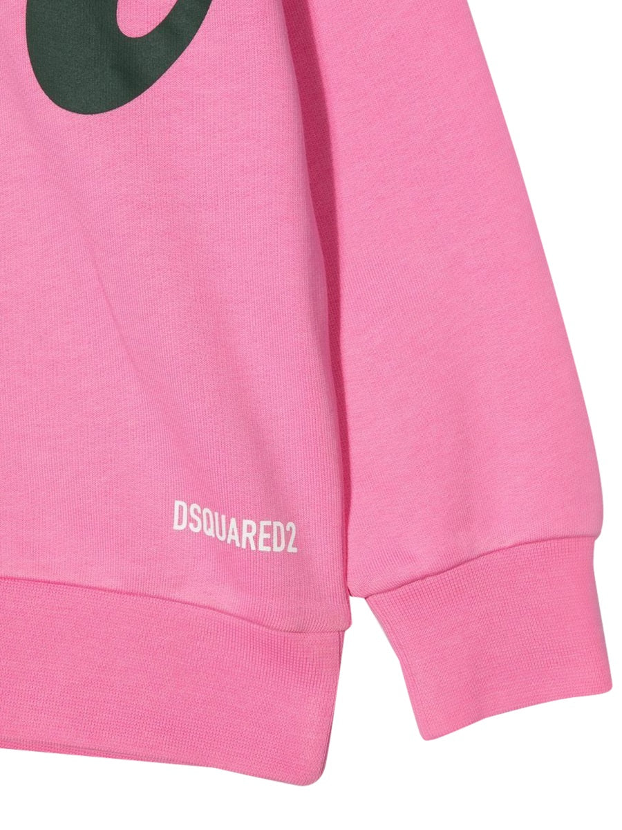 Dsquared Crewneck Sweatshirt with Allover Writing - Kids - Image 3
