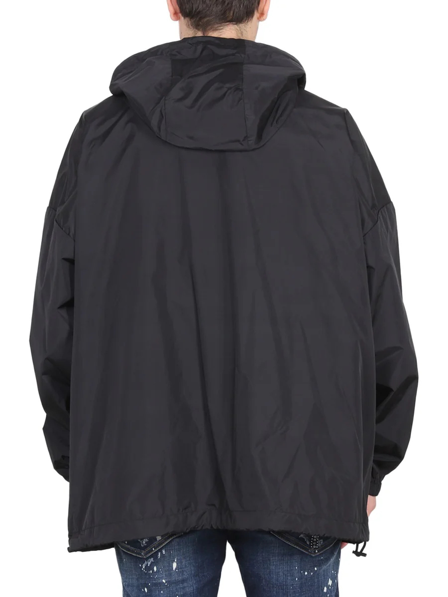DSQUARED High Neck Hooded Jacket with Logo Patch - Image 3