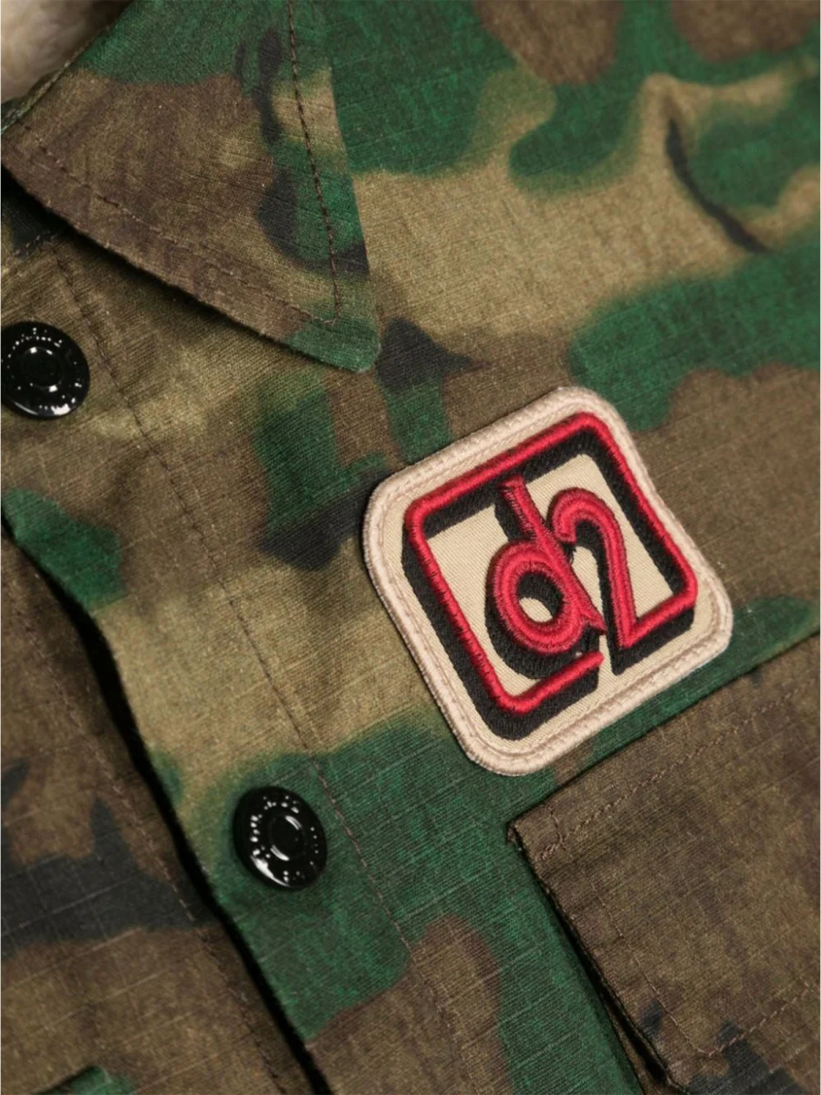 DSQUARED KIDS Camouflage Logo-print T-shirt - Image 3
