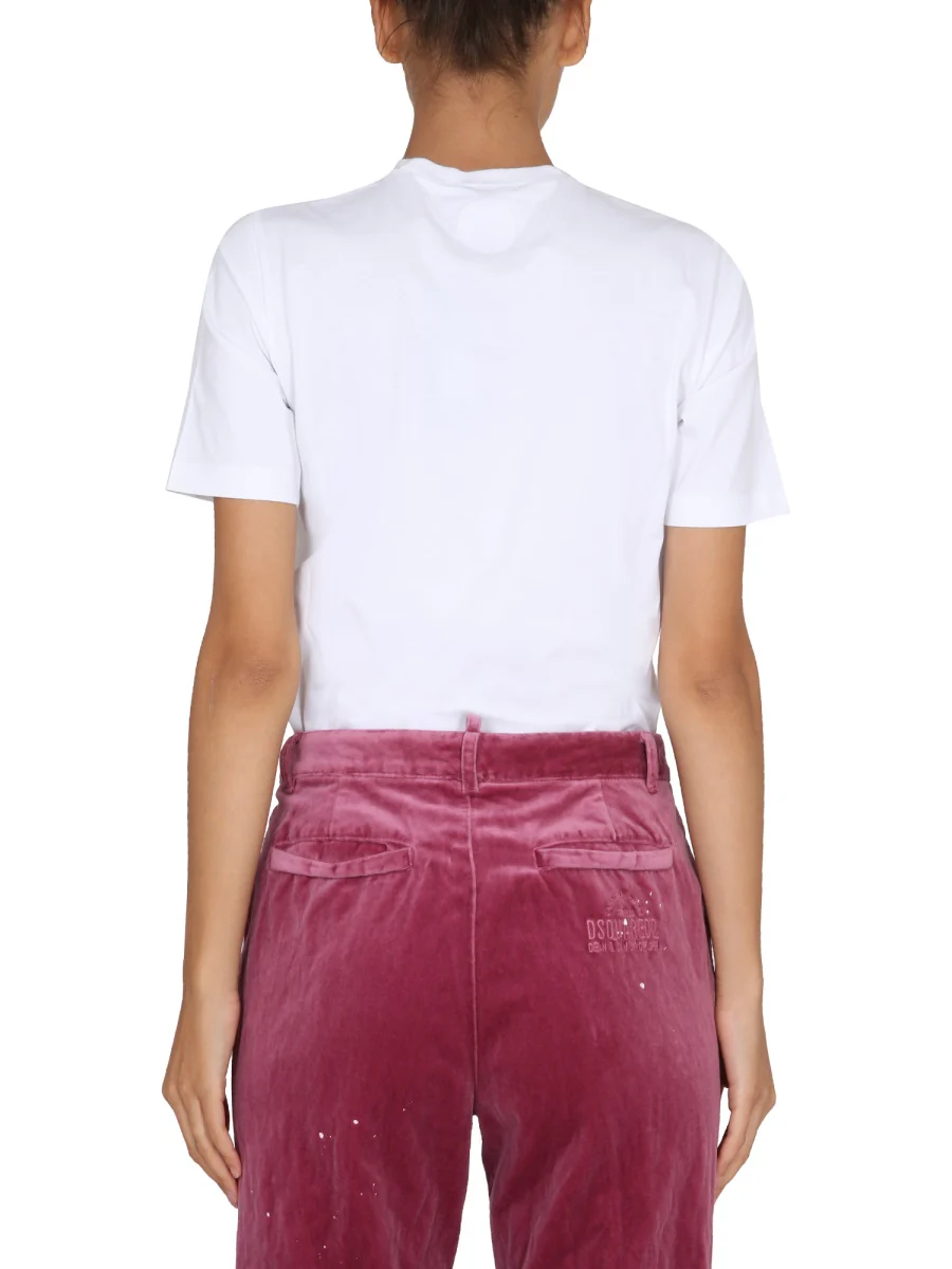 Dsquared Logo Print T-Shirt for Women - Image 3