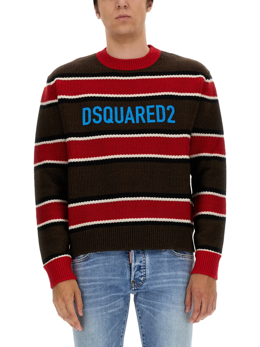 Dsquared Men's Logo Print T-Shirt with Necklace