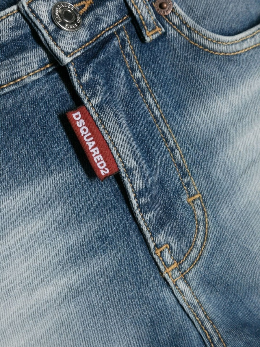 Dsquared Mini Denim Shorts for Girls - Image 3