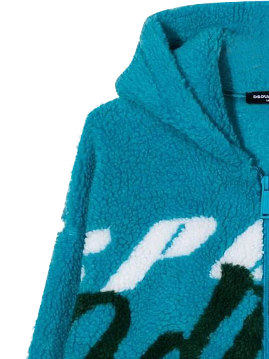 Dsquared Unisex Jacquard Fur Zip-Up Sweatshirt - Image 3