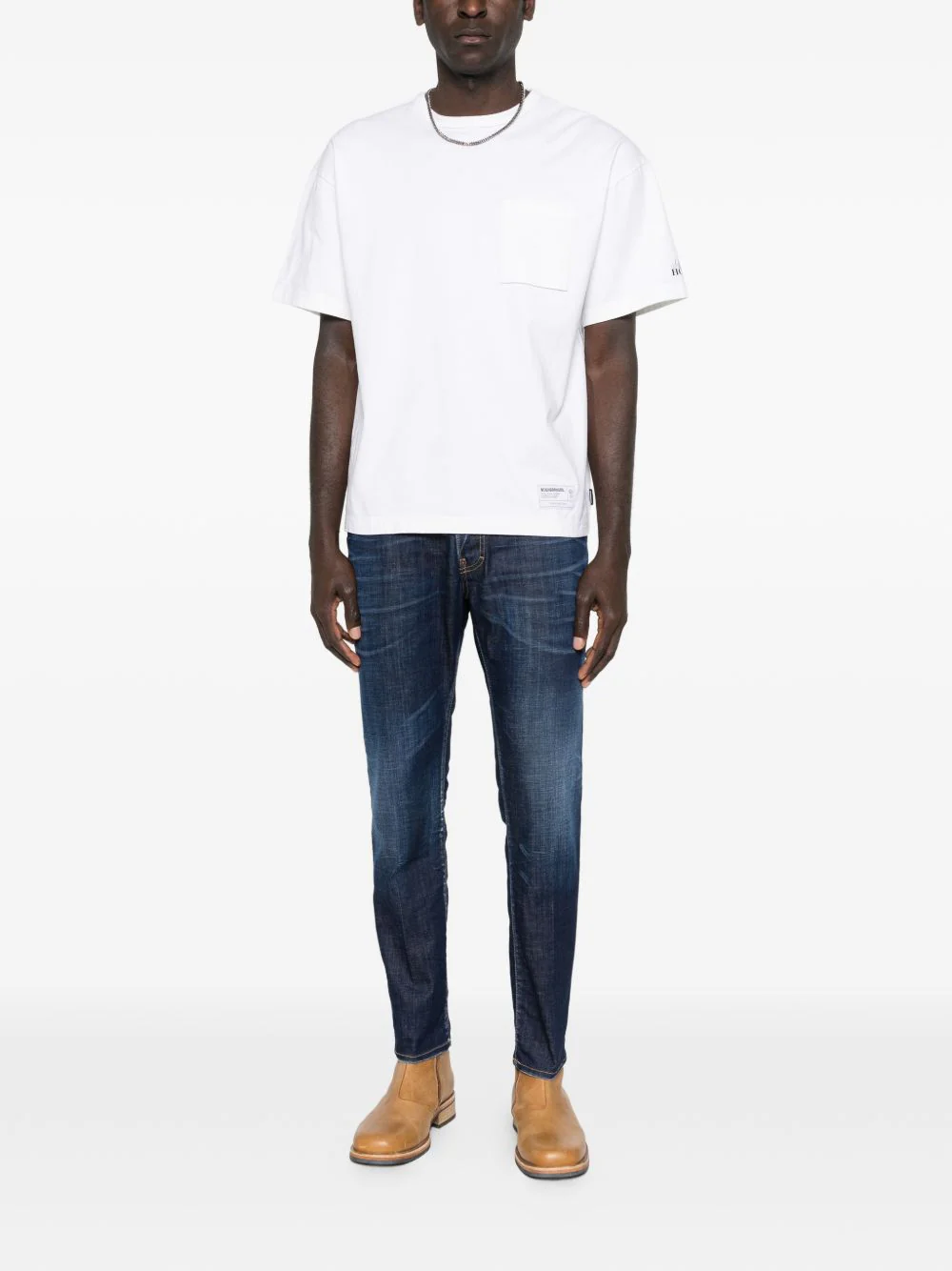 Dsquared2 Front Button Fastening Jeans with Belt Loops and Pockets - Image 4
