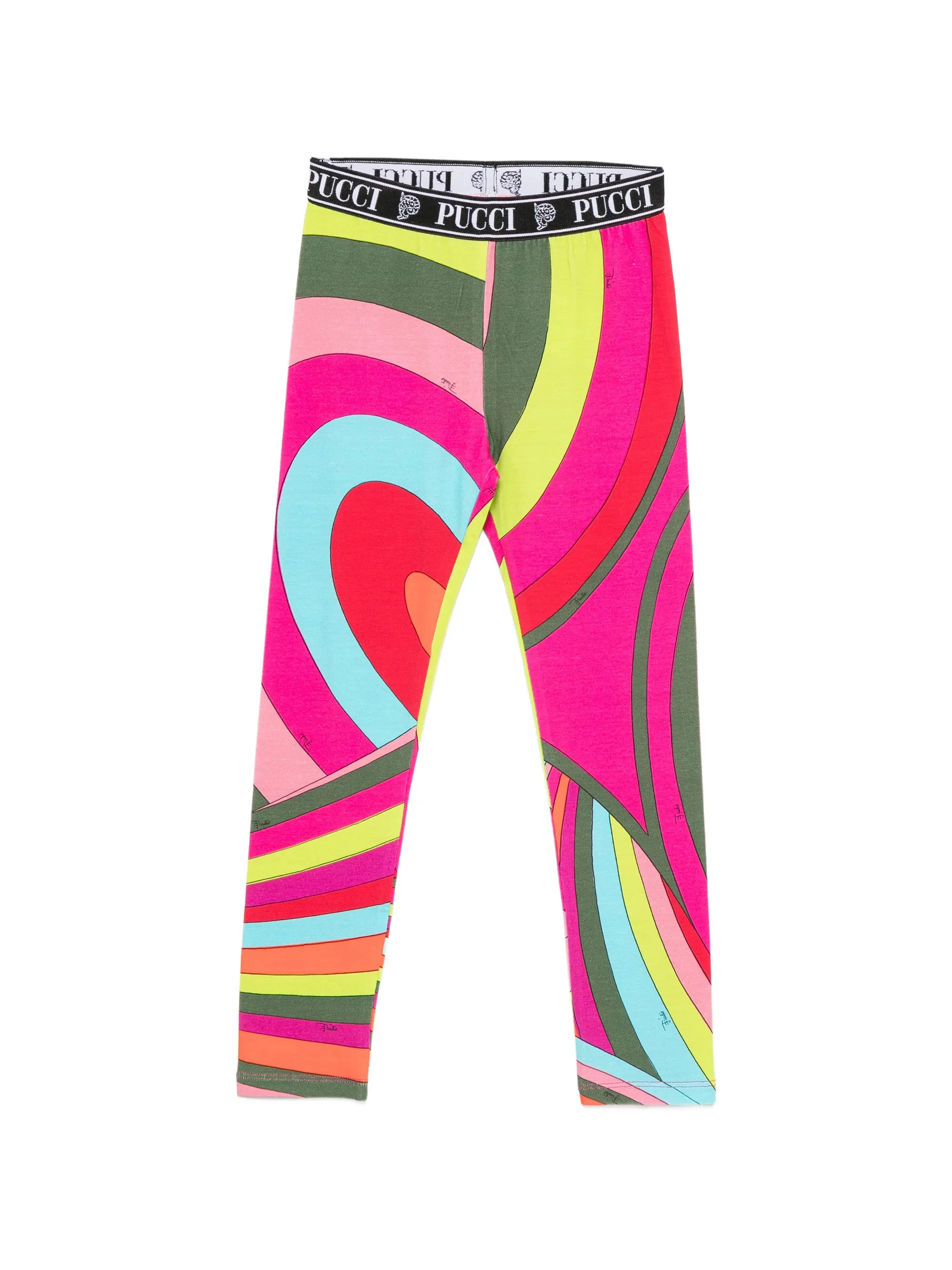 Emilio Pucci Chic Abstract Print Trousers with Logo Waistband