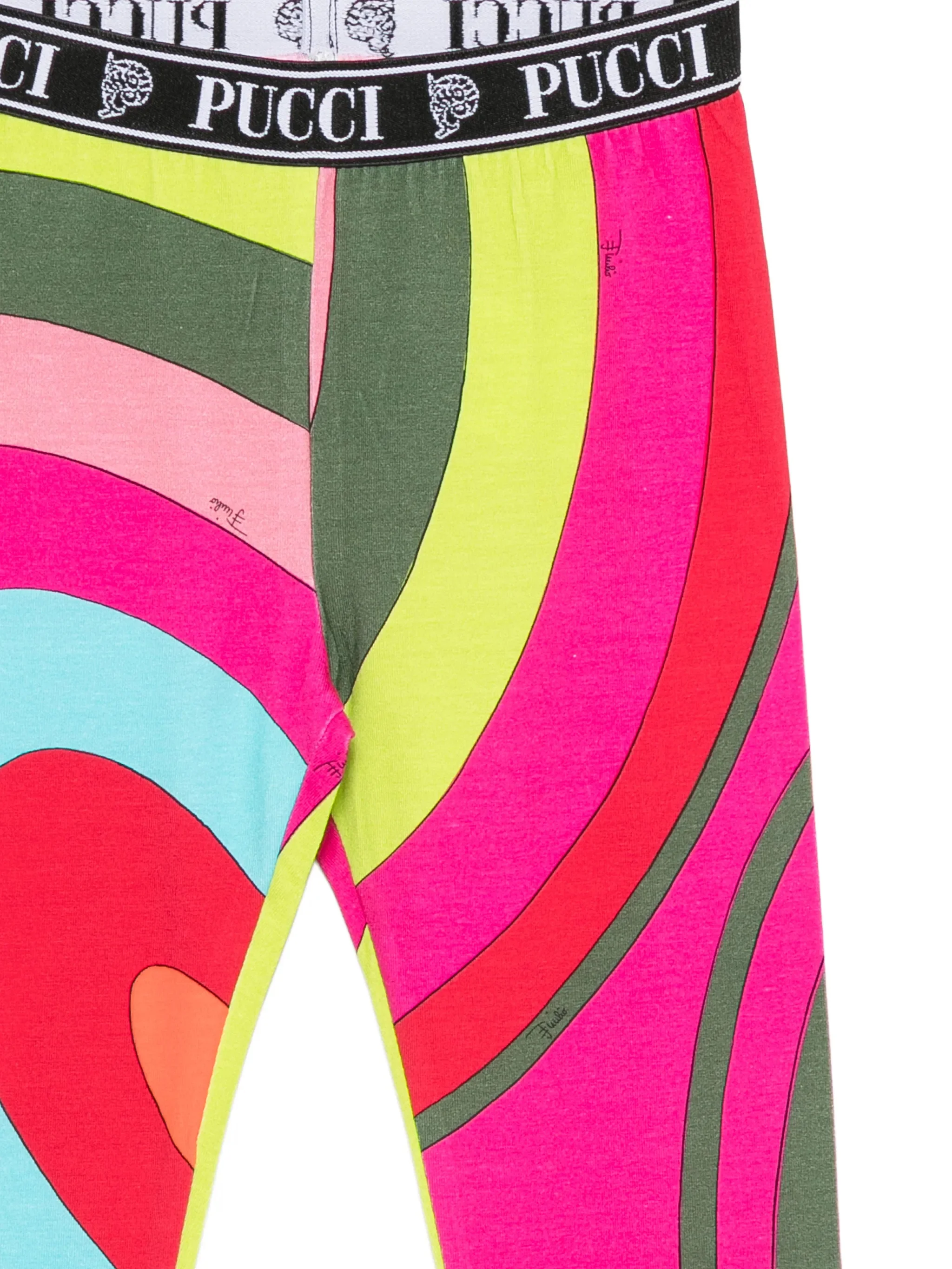 Emilio Pucci Chic Abstract Print Trousers with Logo Waistband - Image 3