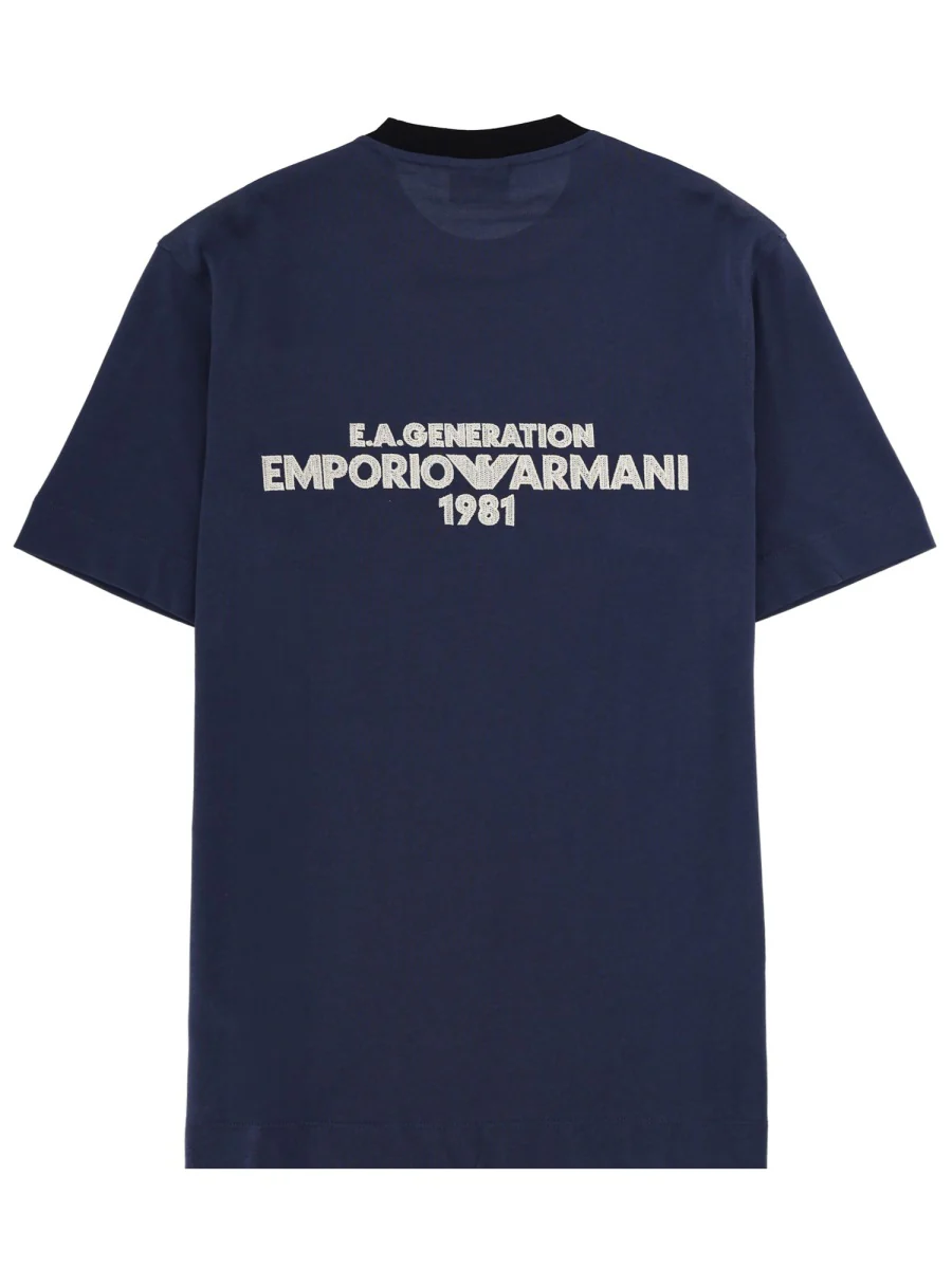 Emporio Armani Stylish Men's T-Shirt with Logo and Embroidered Design - Image 2