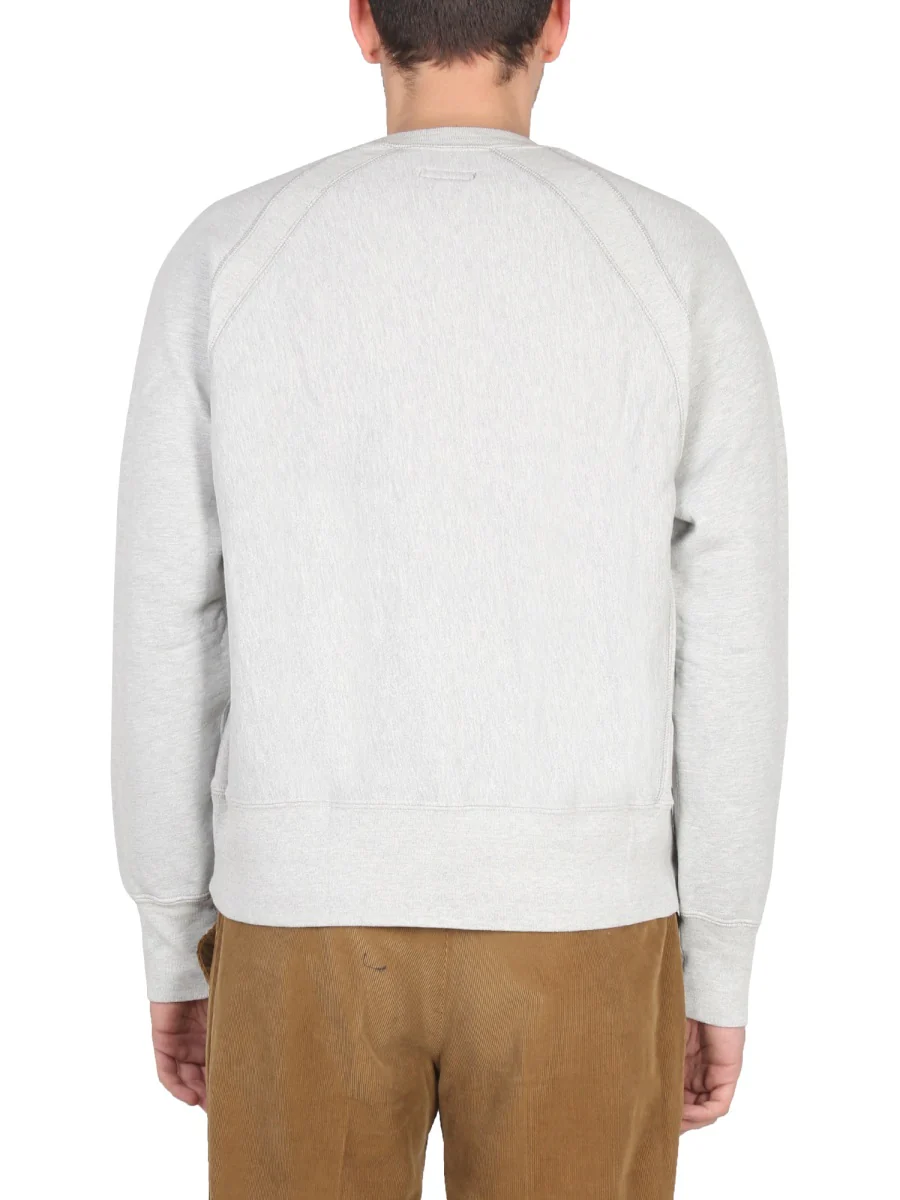 Engineered Garments Crewneck Sweatshirt with Front Logo Print - Image 3