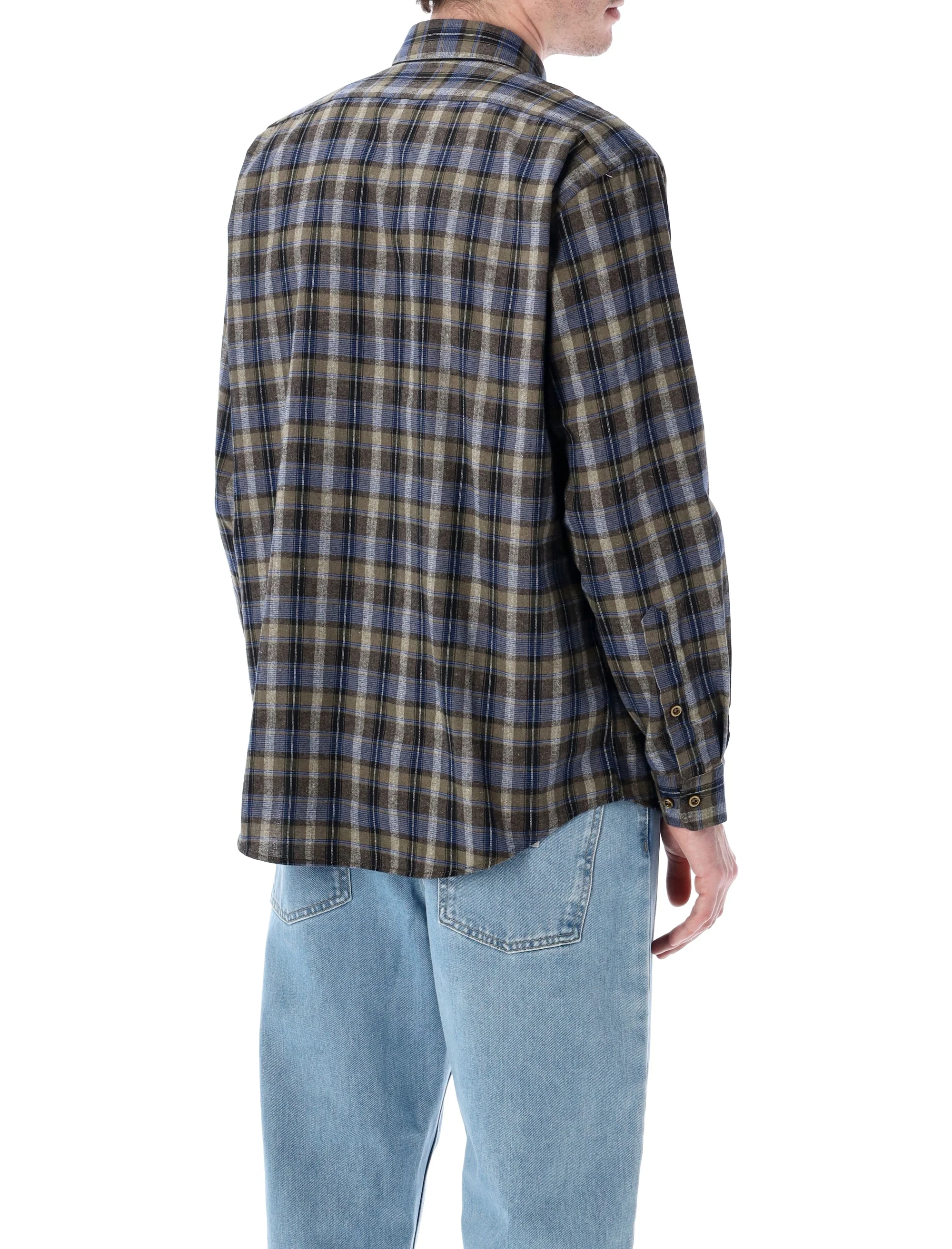 Erl Classic Plaid Button-Up Shirt - Size L - Image 2