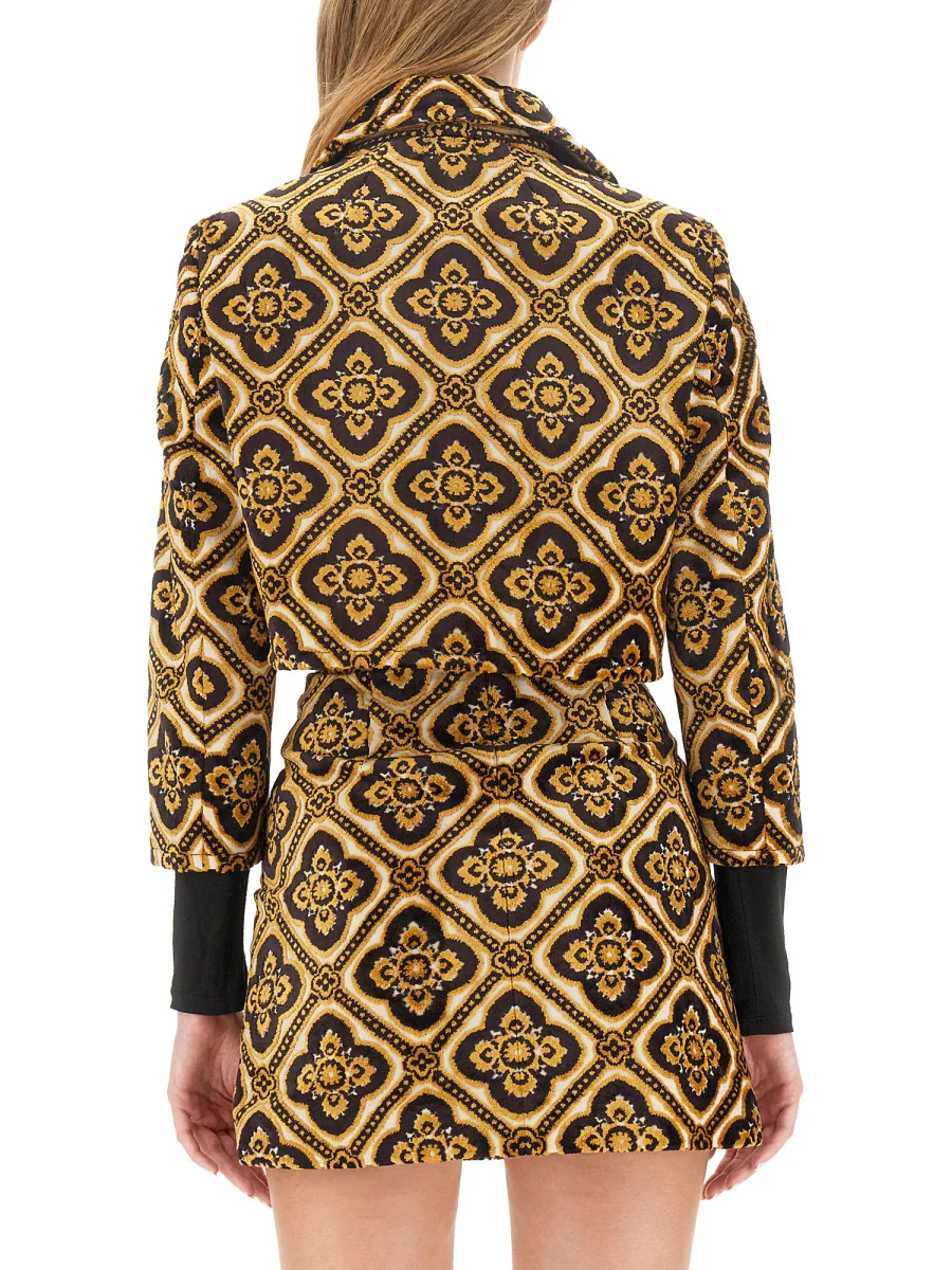 ETRO Geometric-Print Cropped Jacket - Image 3